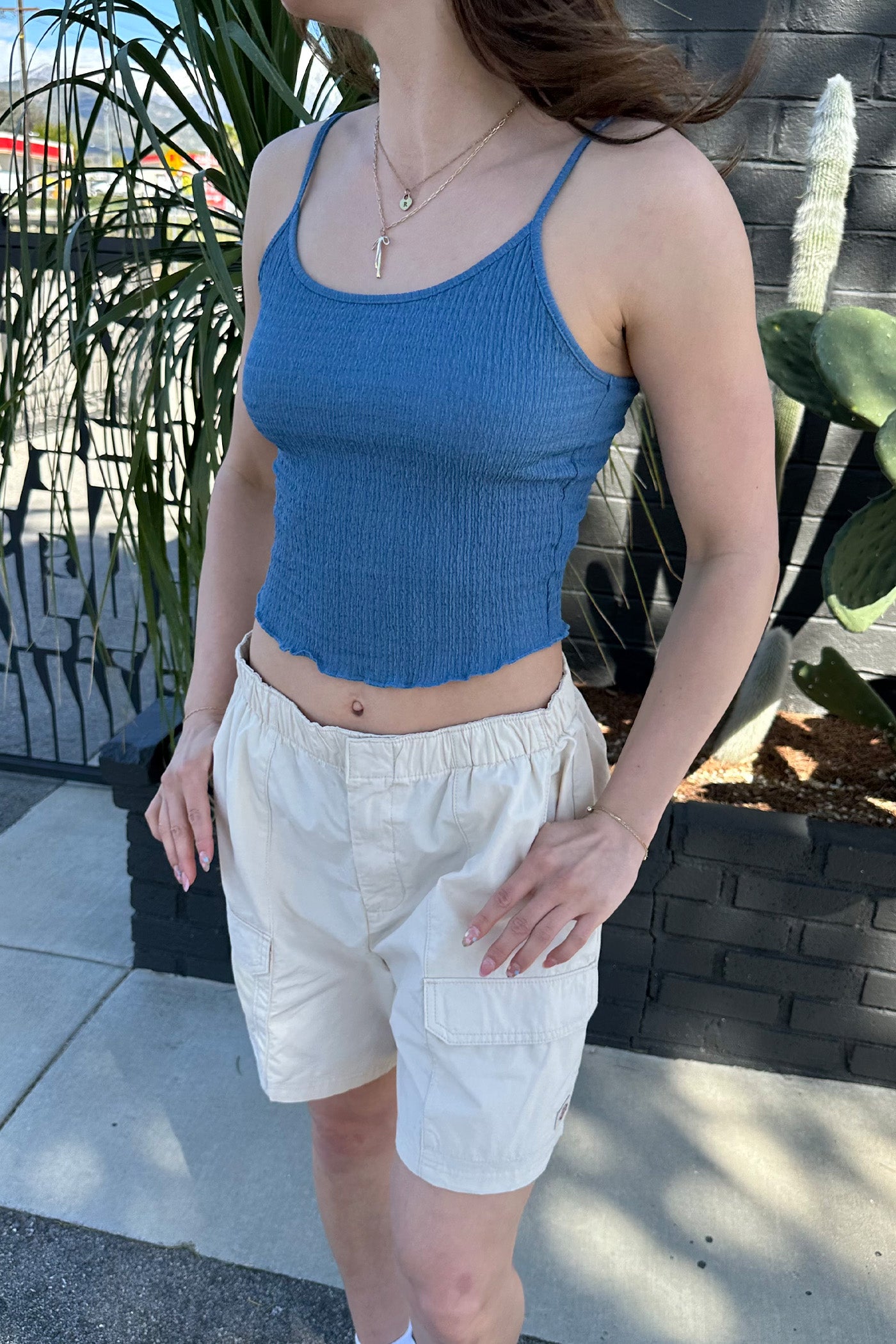 Textured Cami Crop Top