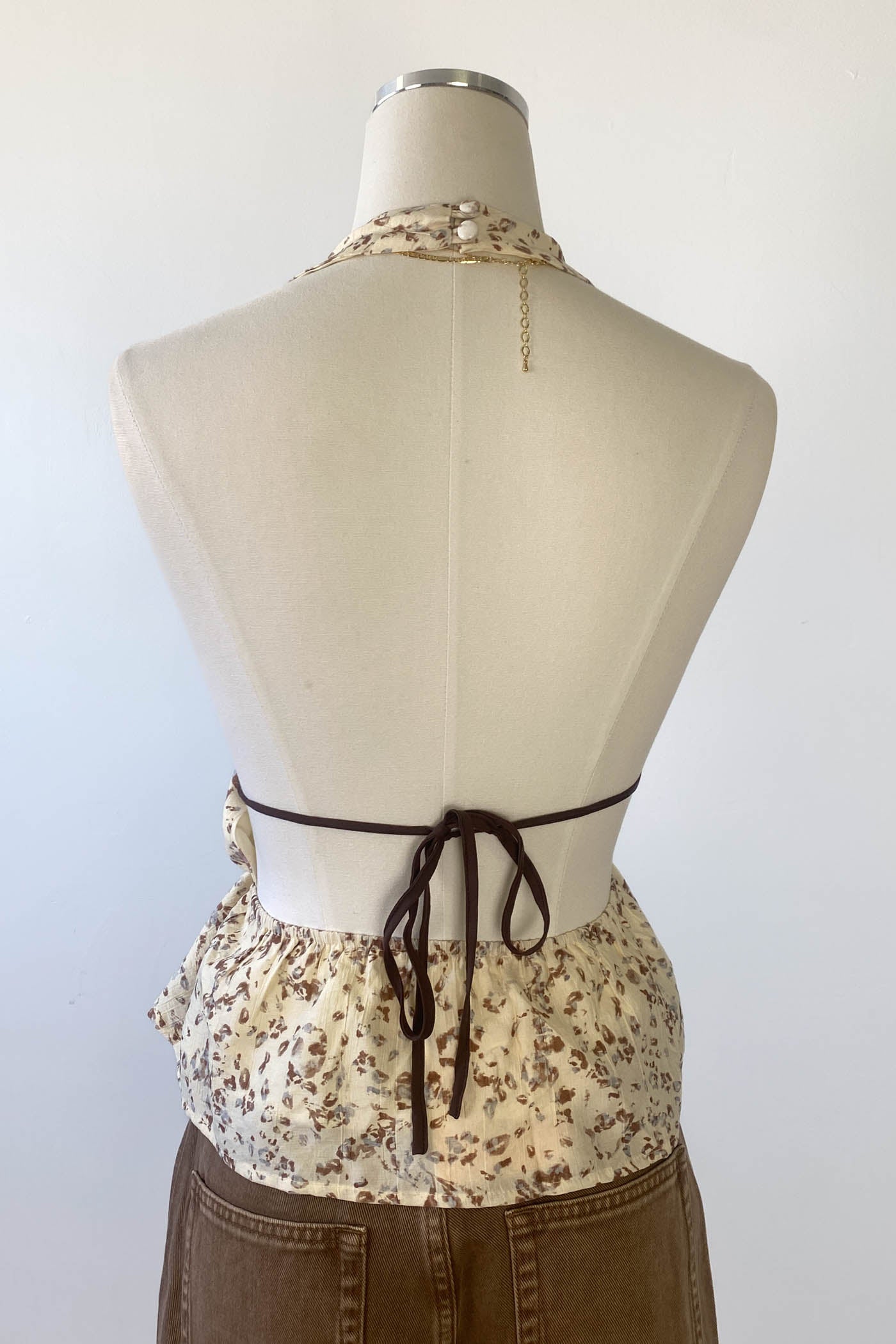 Floral Split Front Halter Top