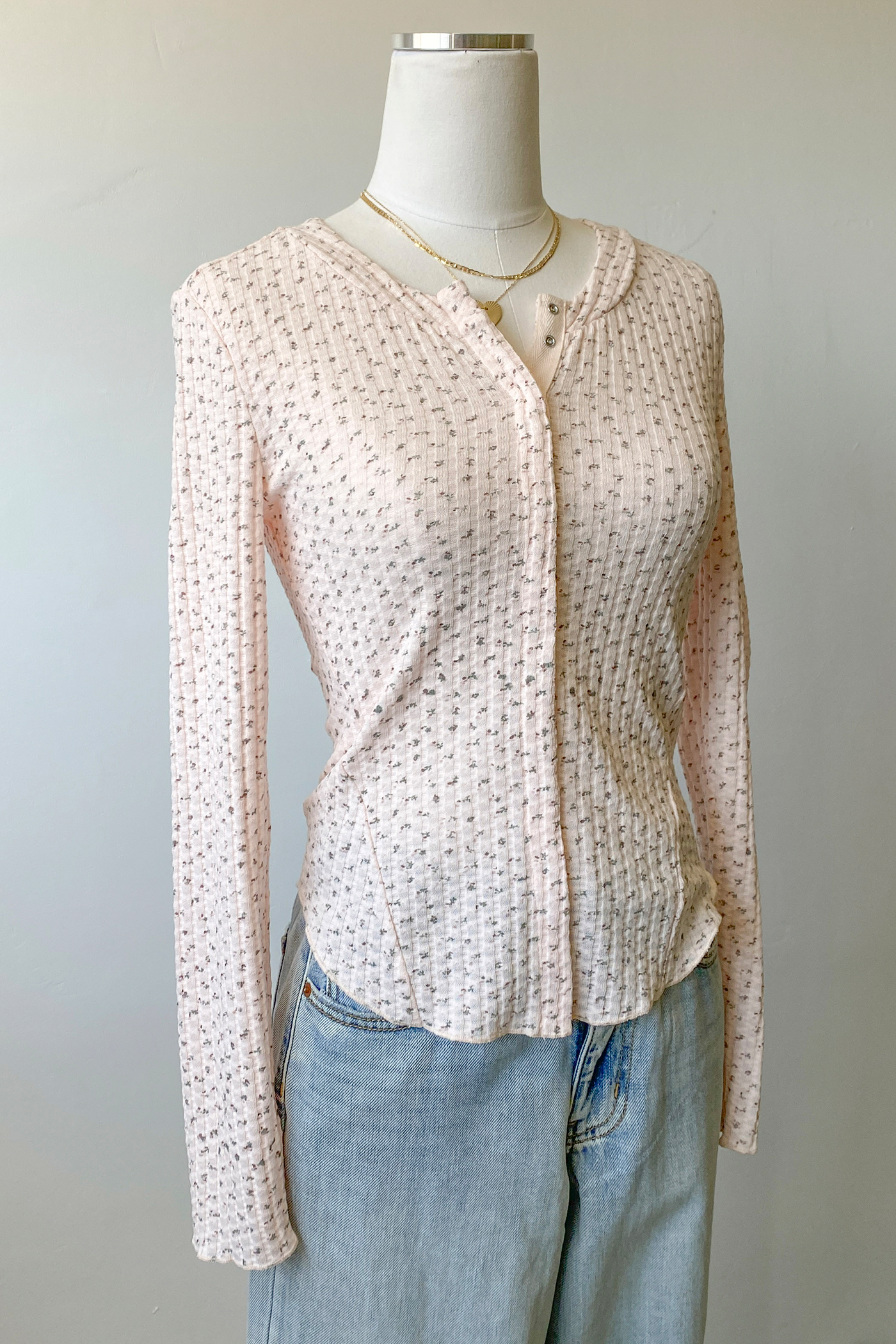 Ditsy Floral Long Sleeve Top