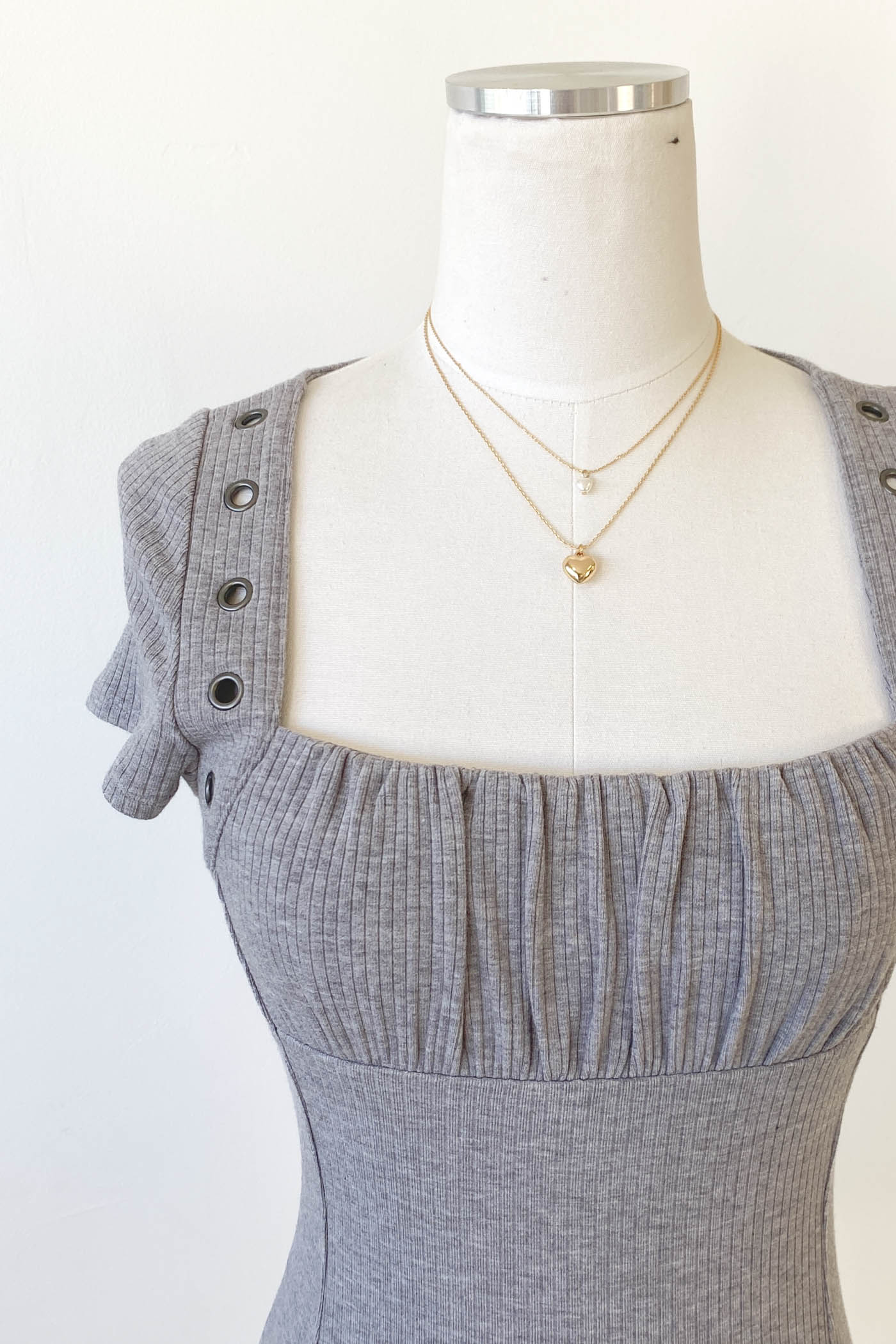 Short Sleeve Grommet Dress