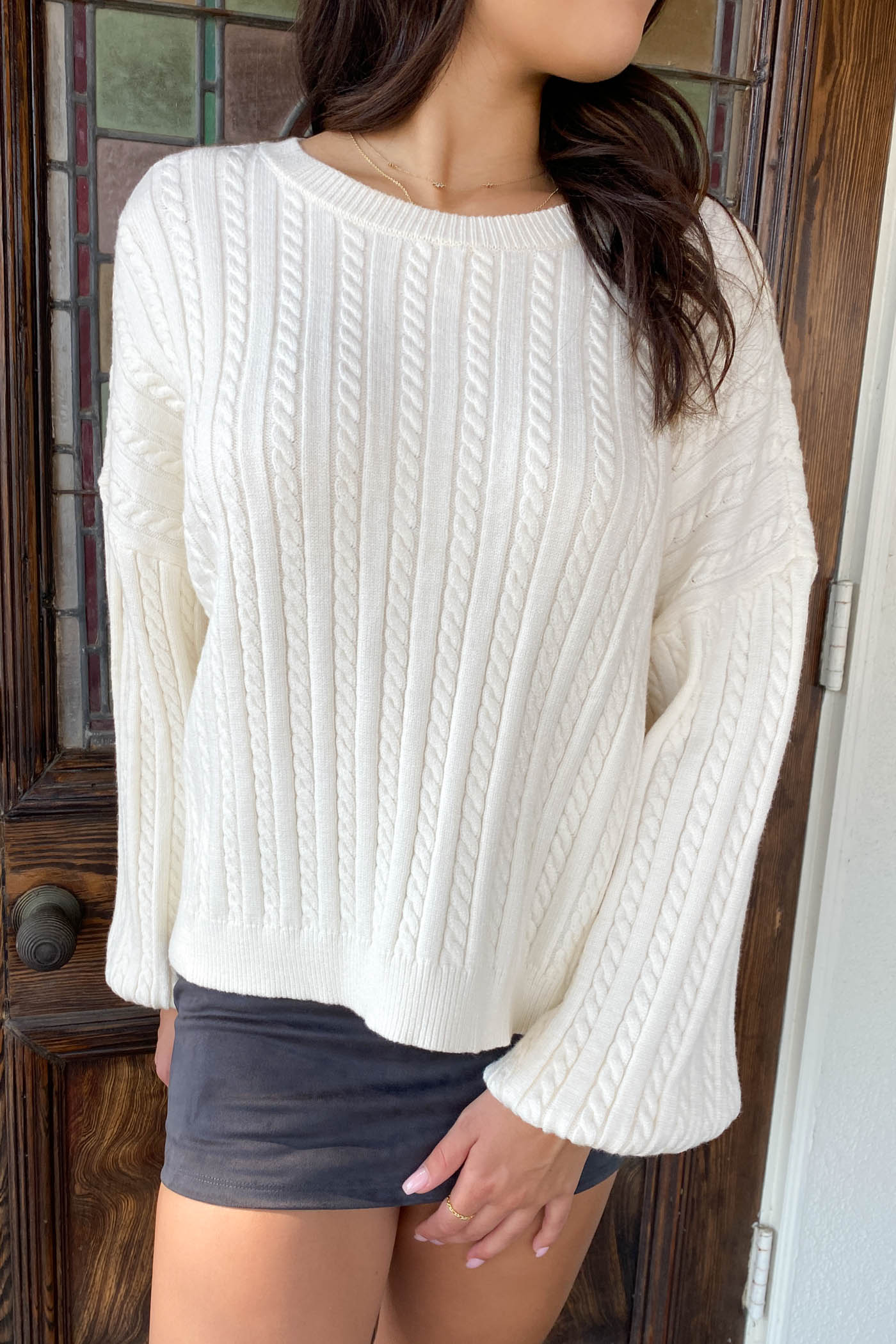 Basic Cable Knit Sweater