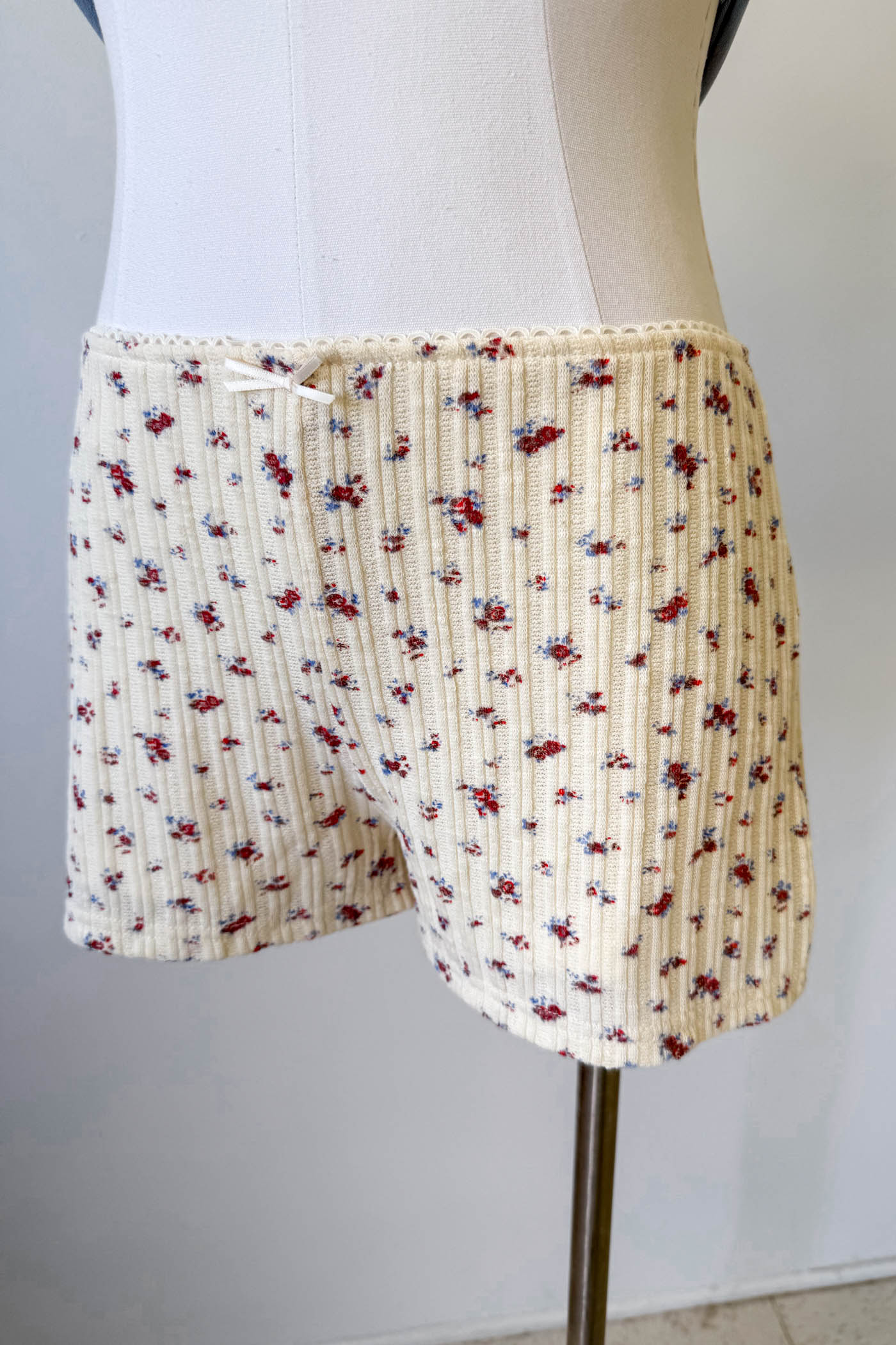 Yellow Floral Print Shorts
