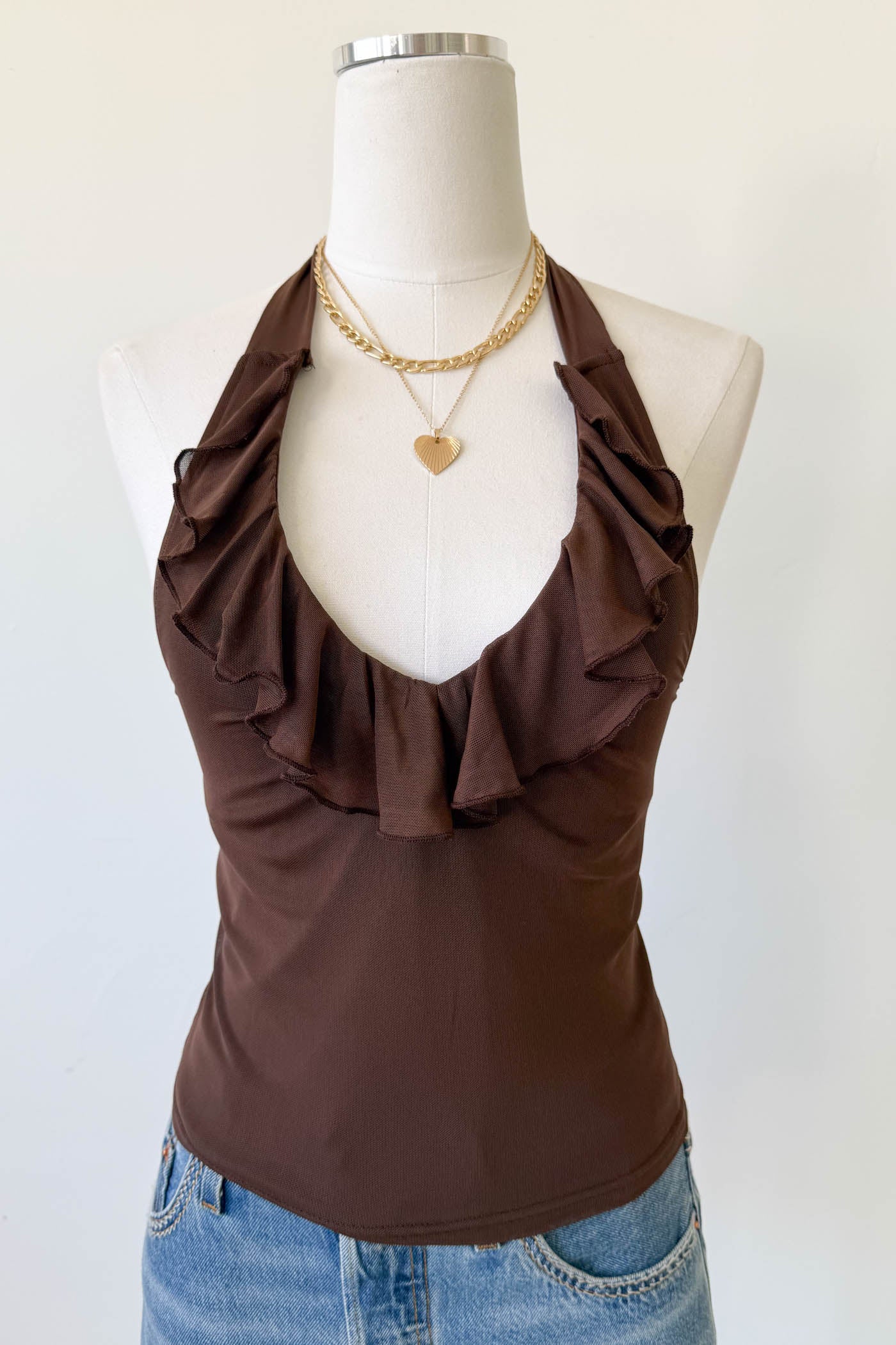 Ruffle Halter Top