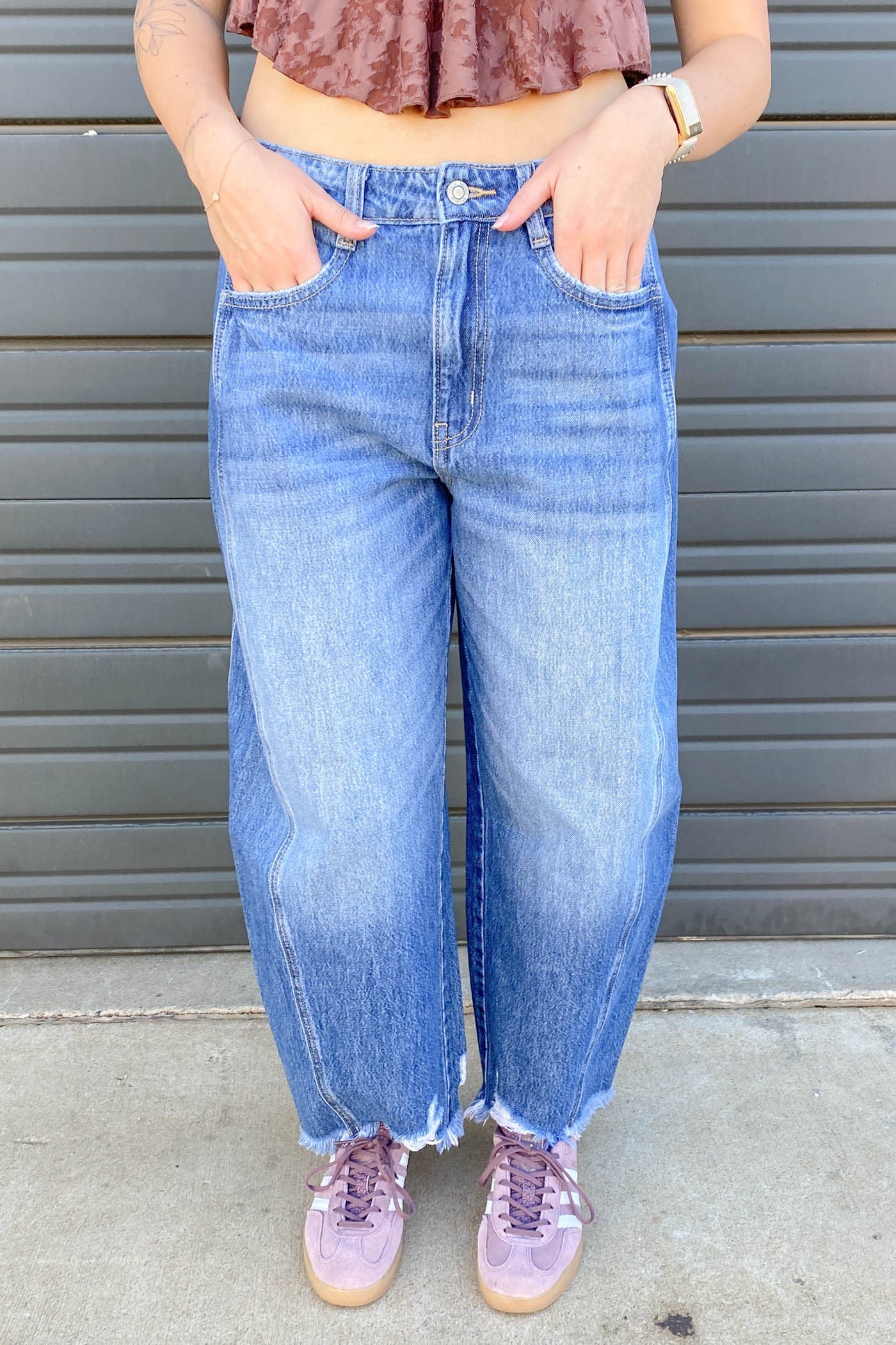 Nectar Premium Denim: The Rocky Distressed Barrel Jeans