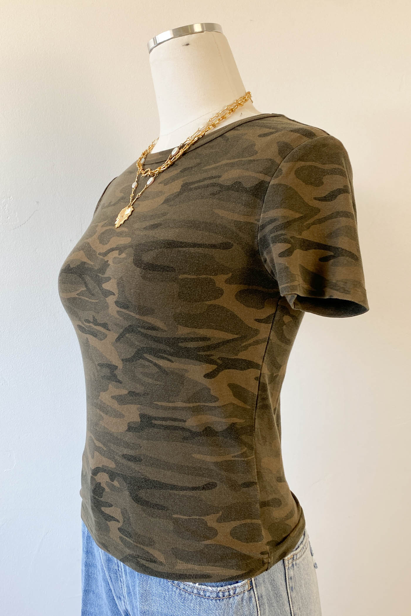 Camo Short Sleeve Top