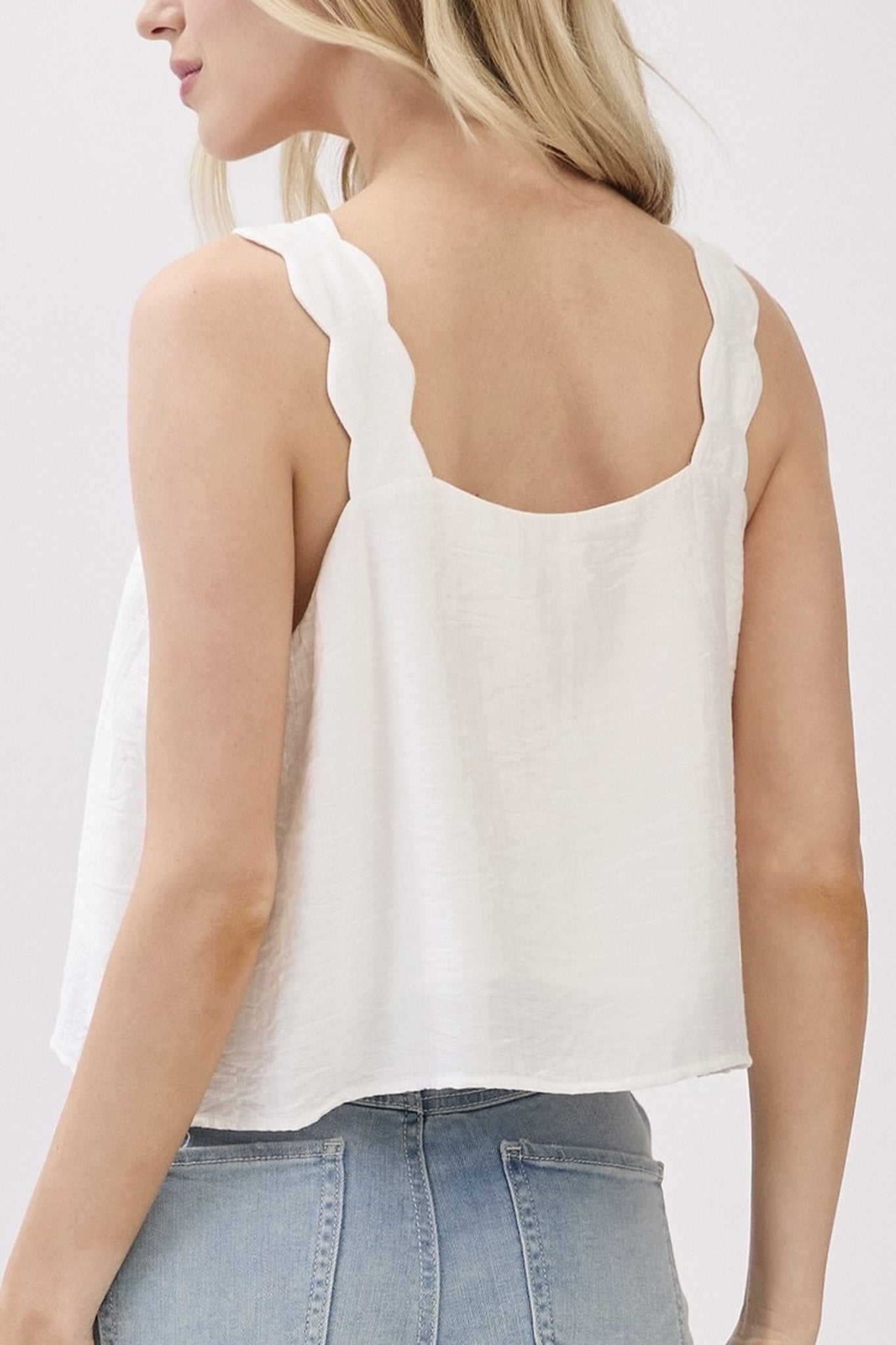 Scallop Strap Cami Top