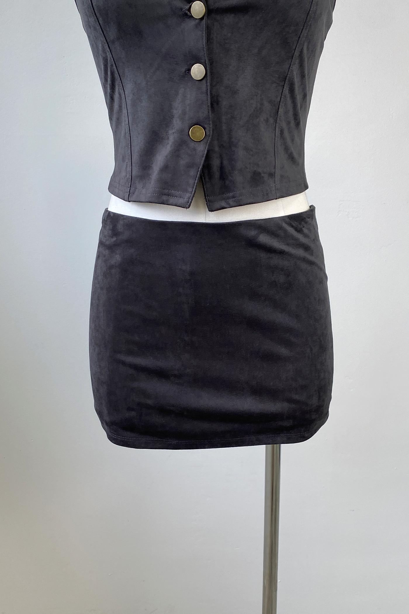 Suede Mini Skort