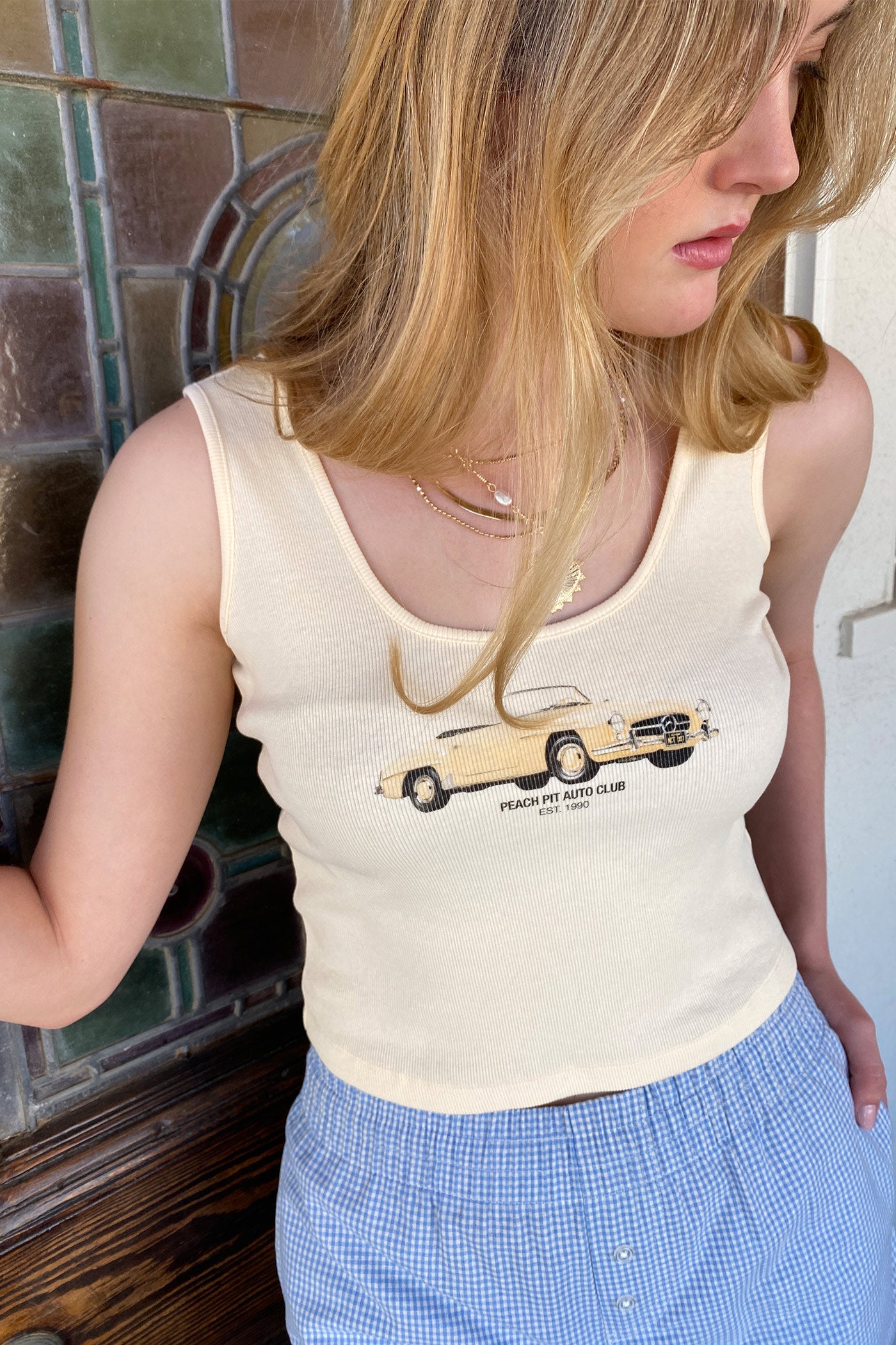 Peach Pit Graphic Tank Top