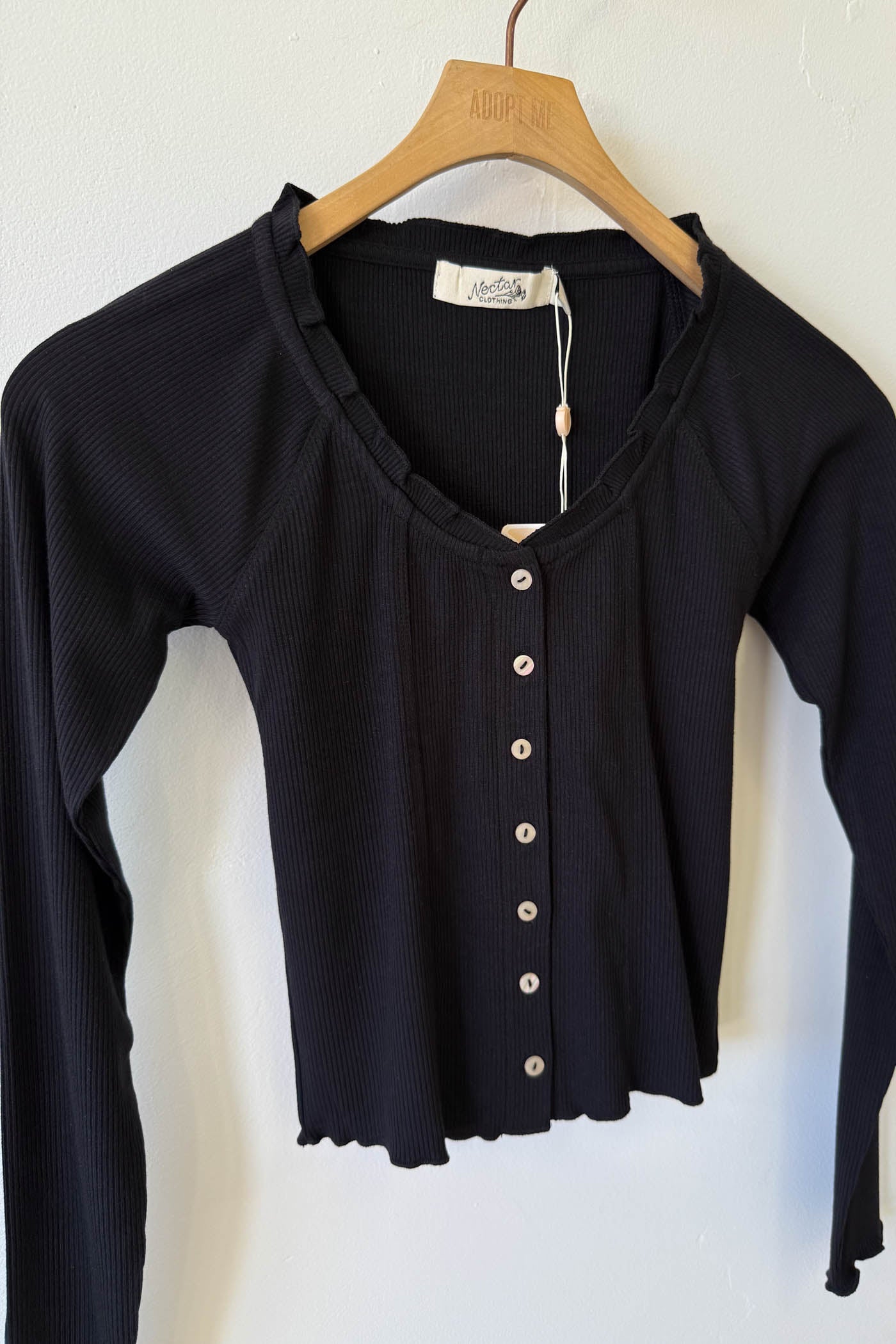 Button Up Long Sleeve Top