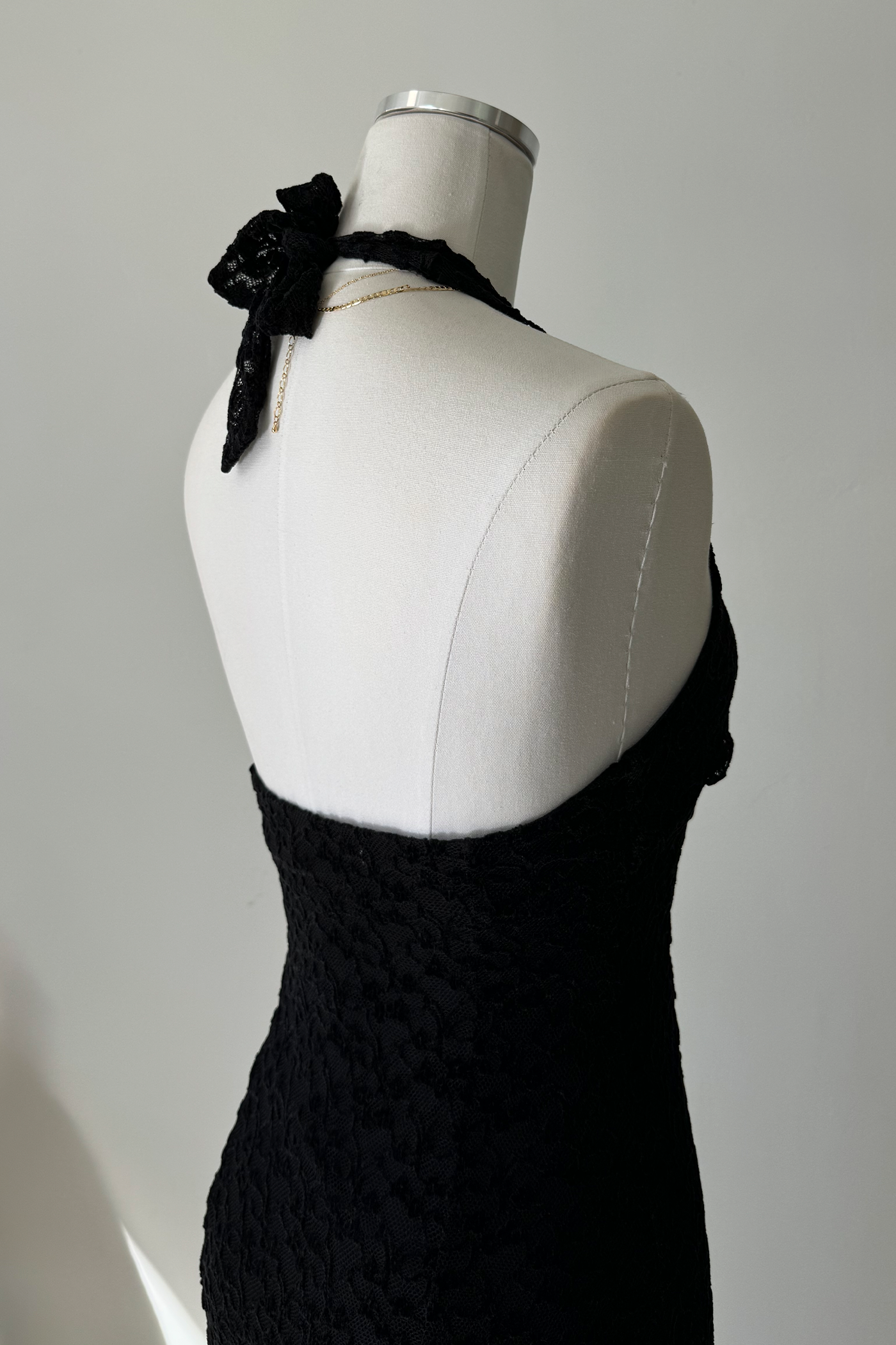 Lace Halter Midi Dress