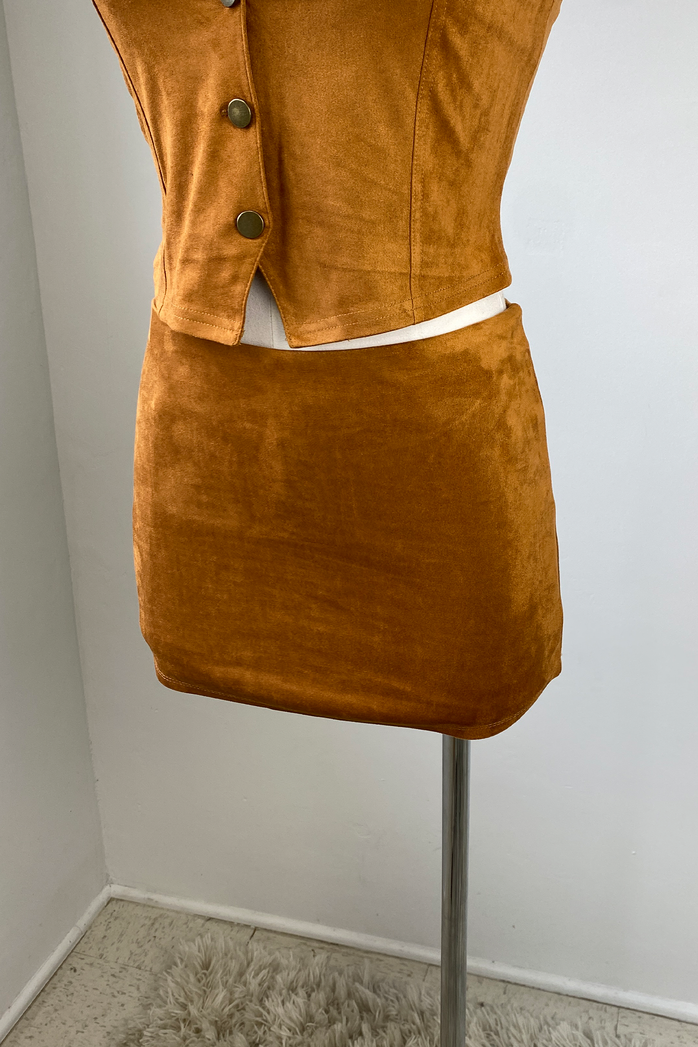 Suede Mini Skort