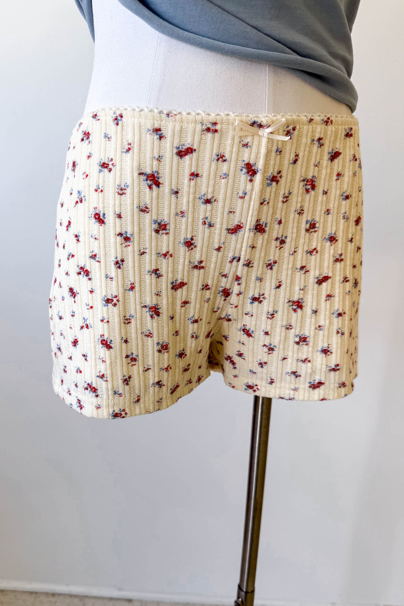 Yellow Floral Print Shorts