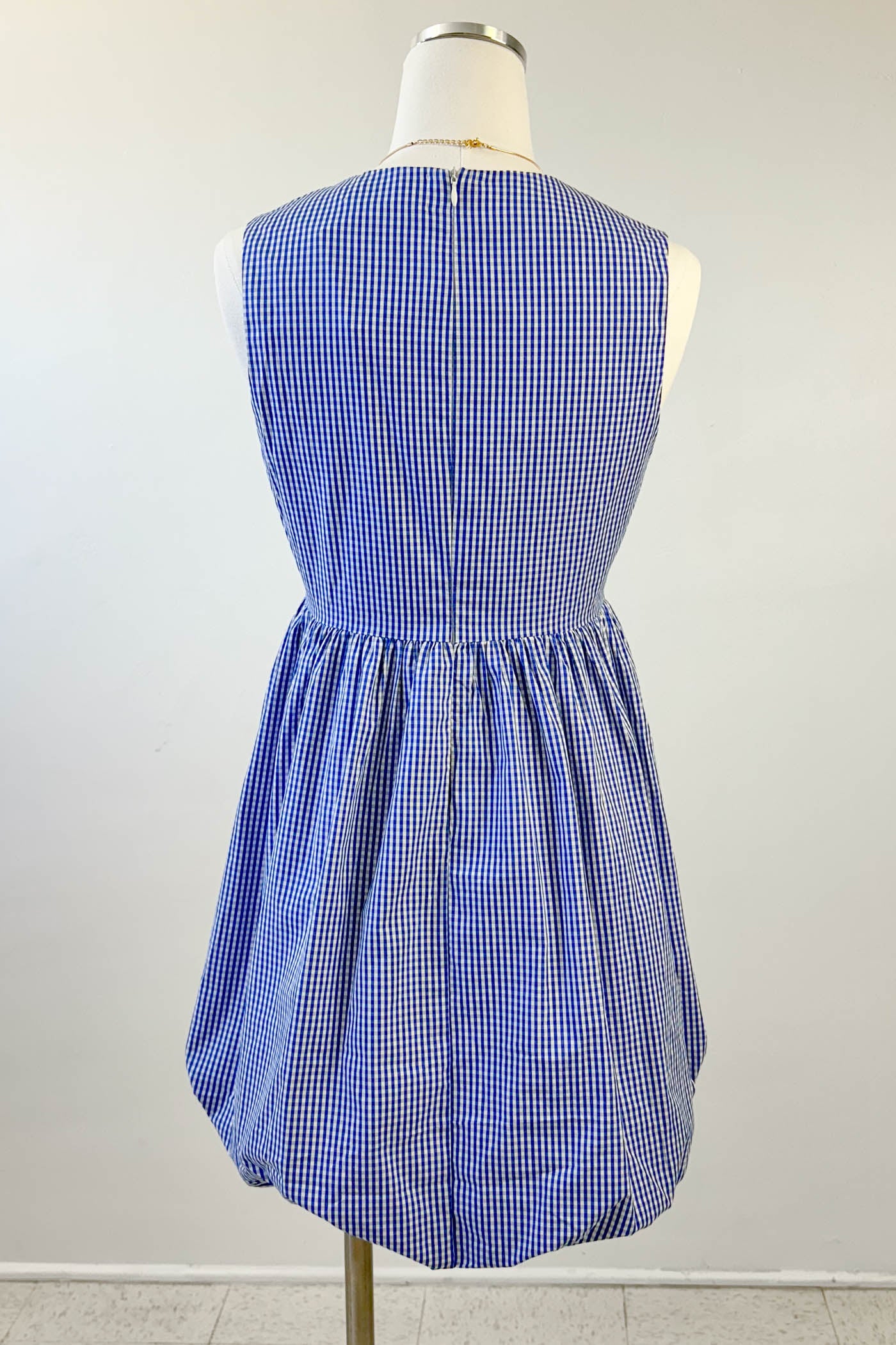 Split Front Gingham Mini Dress