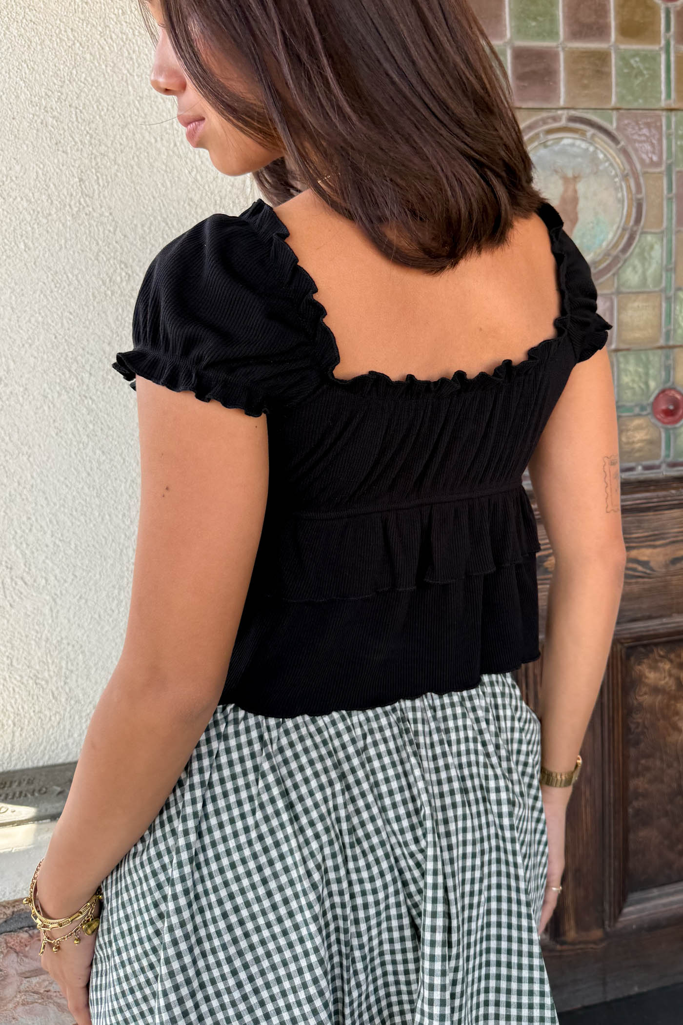 Split Front Babydoll Top