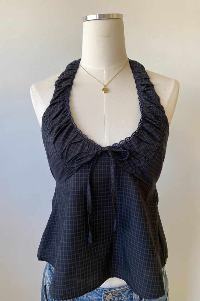 Plaid Halter Top
