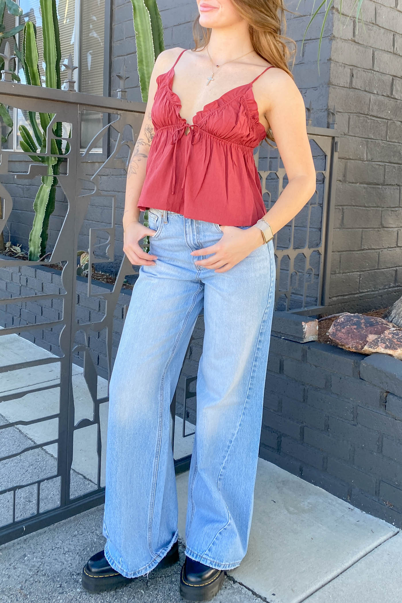 Ruffled Babydoll Top