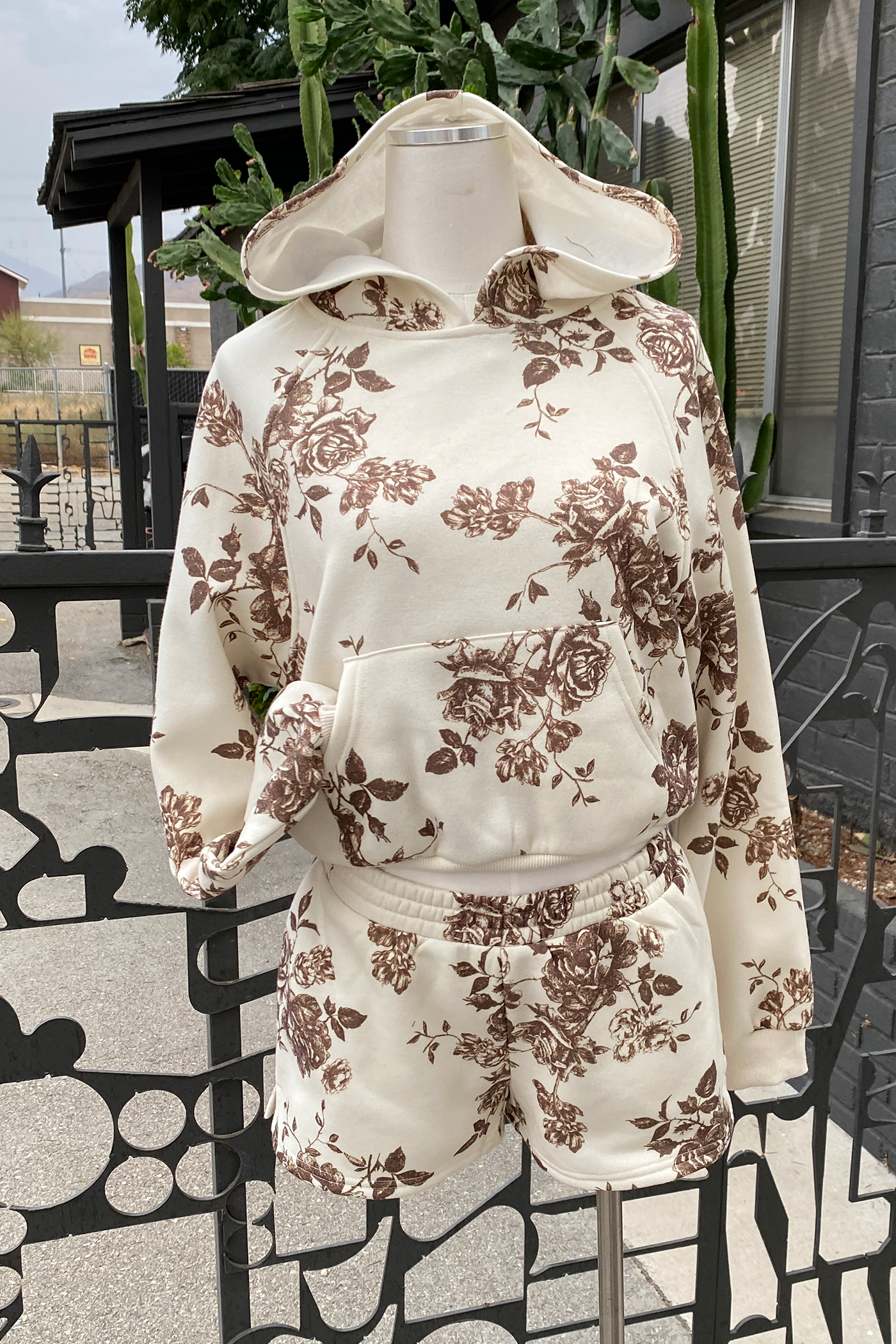 Floral Print Hoodie