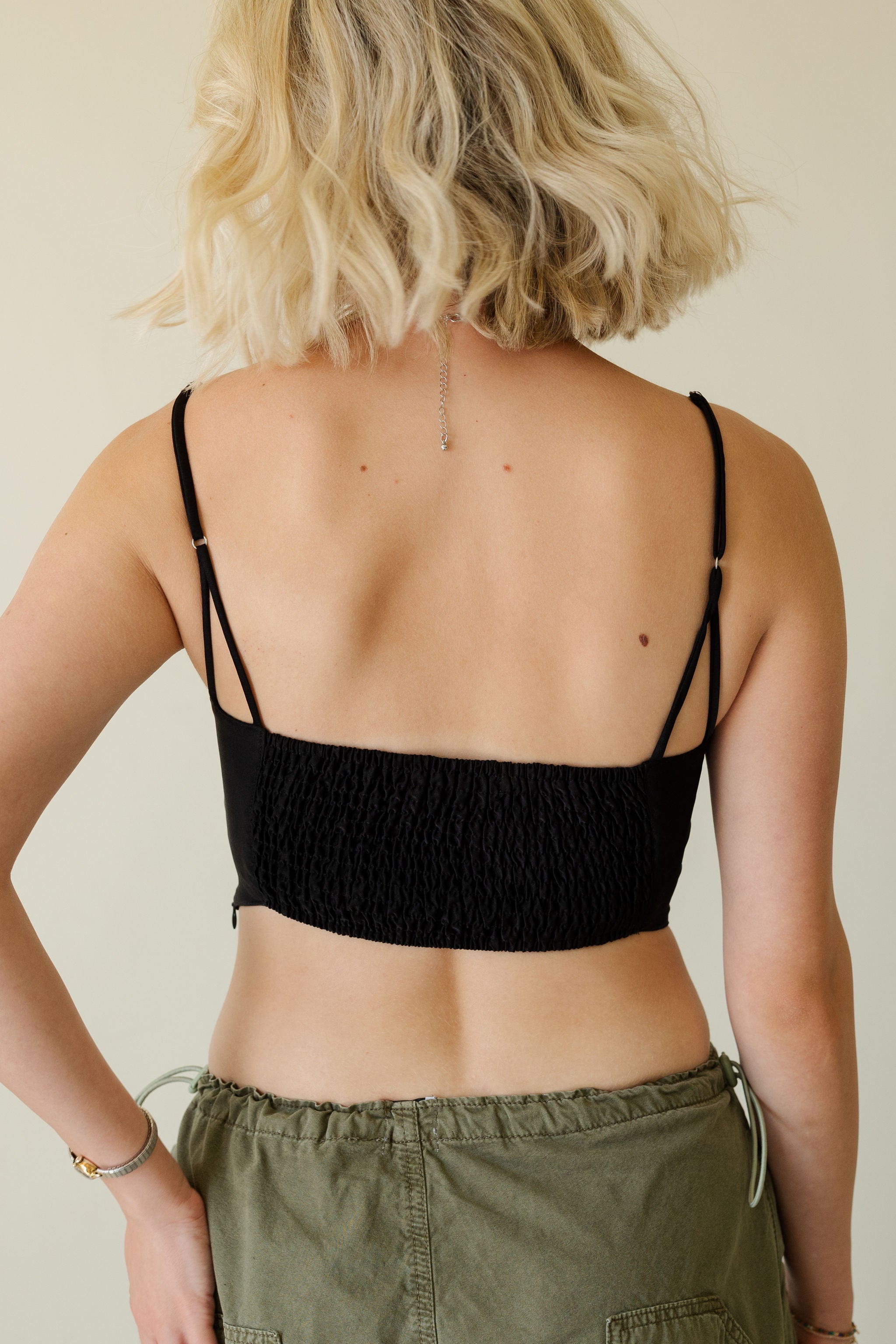 Just Rumors Satin Corset Cami Top