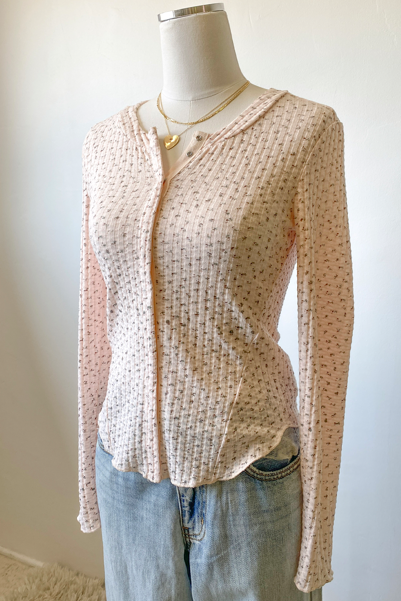 Ditsy Floral Long Sleeve Top