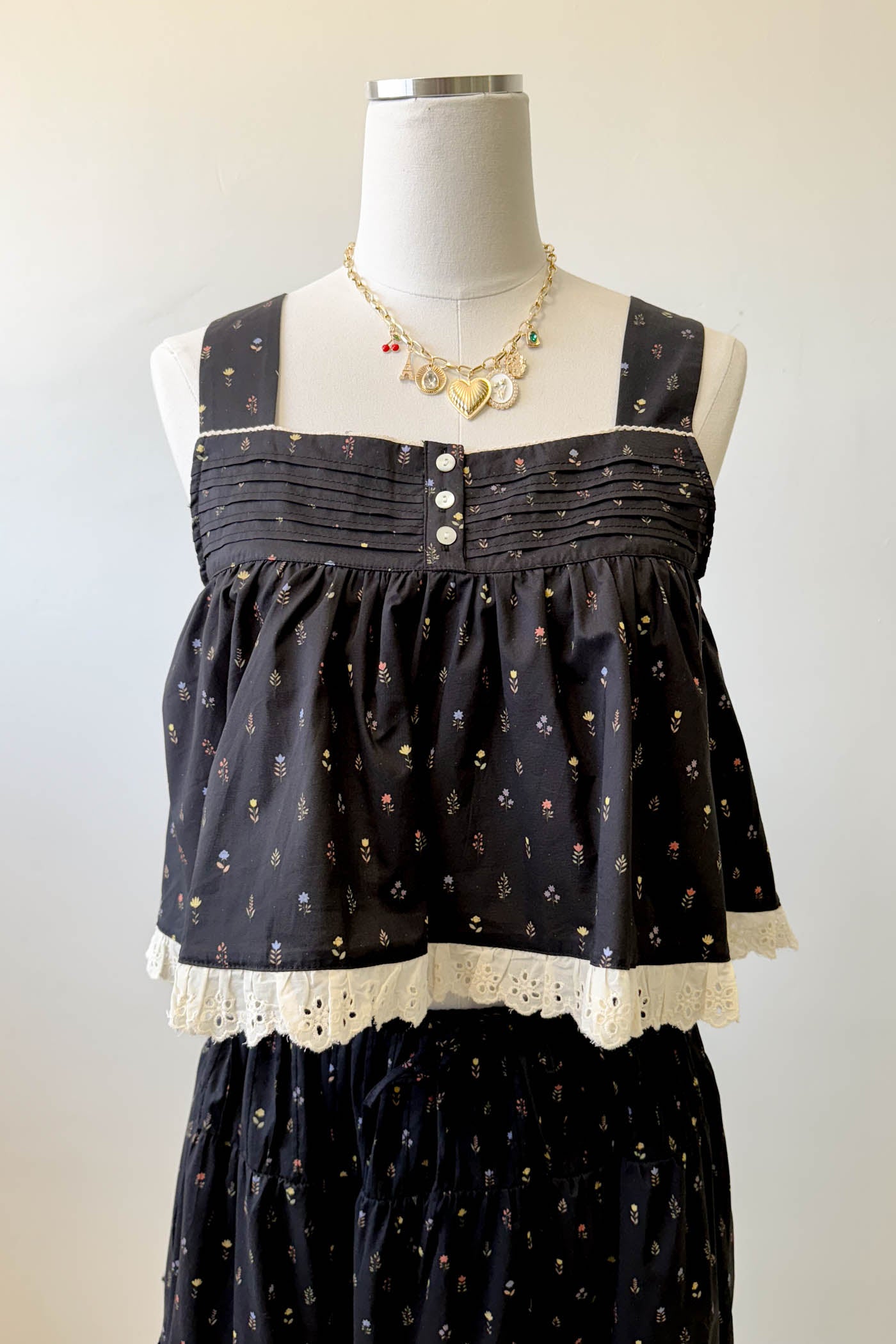 Lacey Floral Babydoll Top