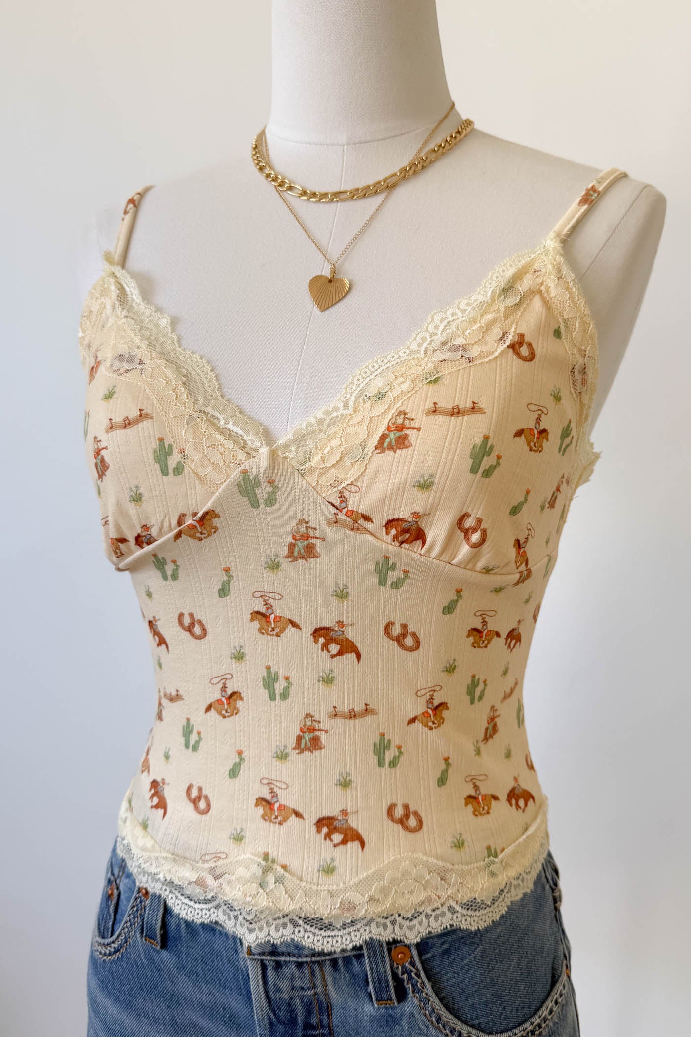 Western Print Cami Top