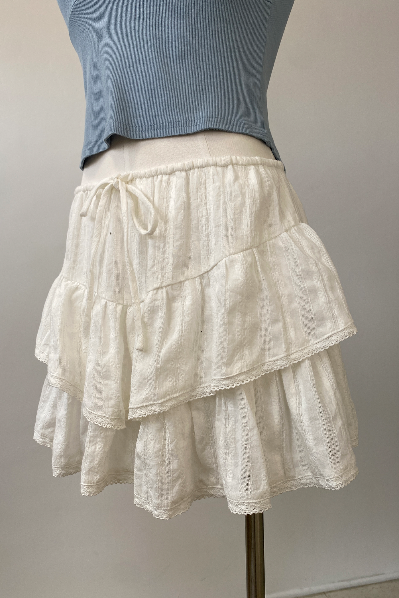 Tiered Ruffle Mini Skort