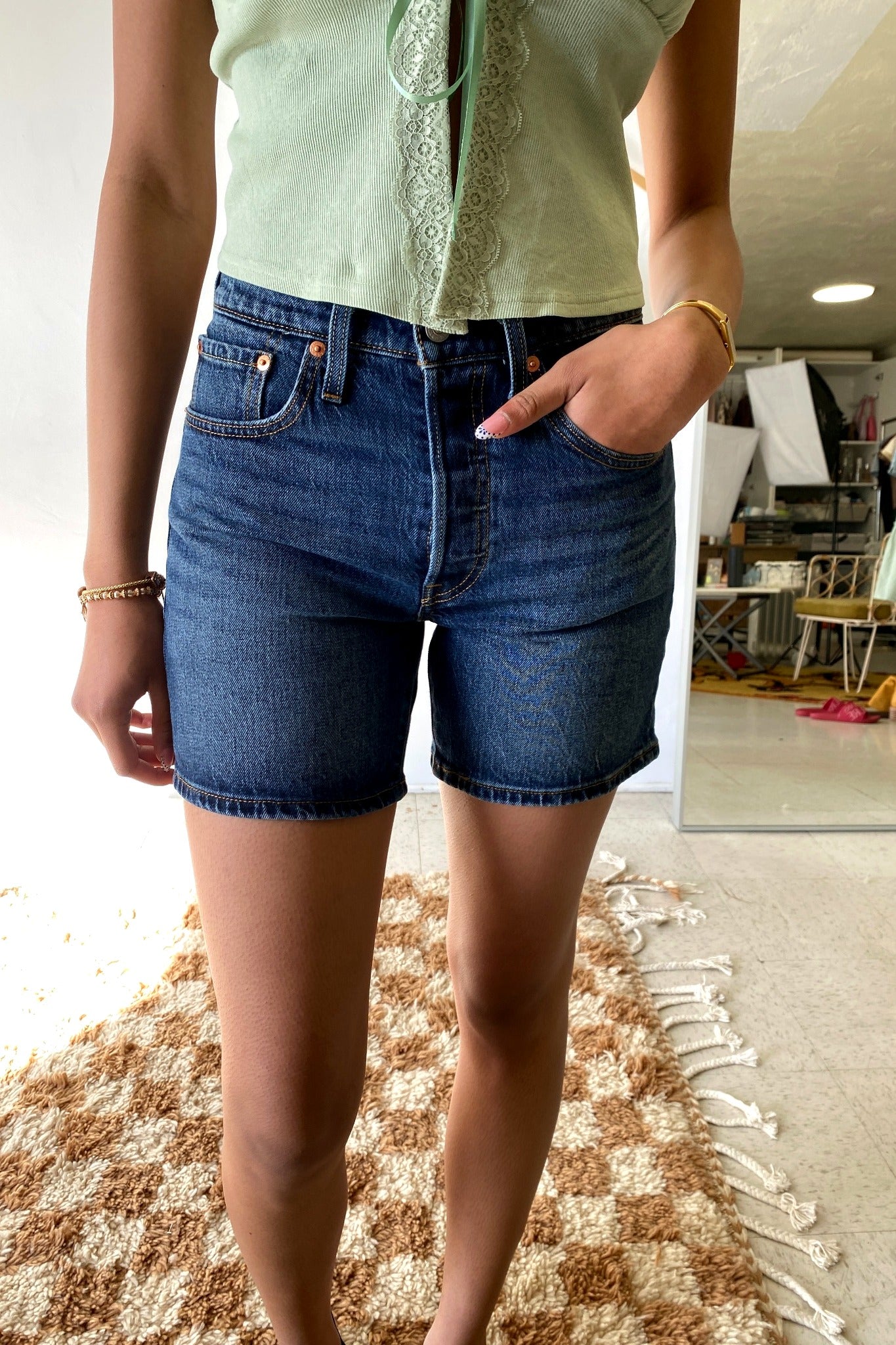 Mid Thigh Shorts 501 Believe Me Not by Levi's