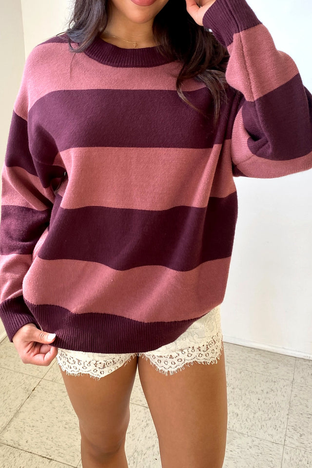 Stripe Oversized Sweater