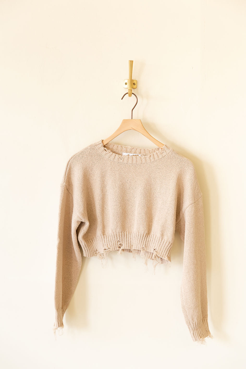 Better Version Distress Crop Sweater