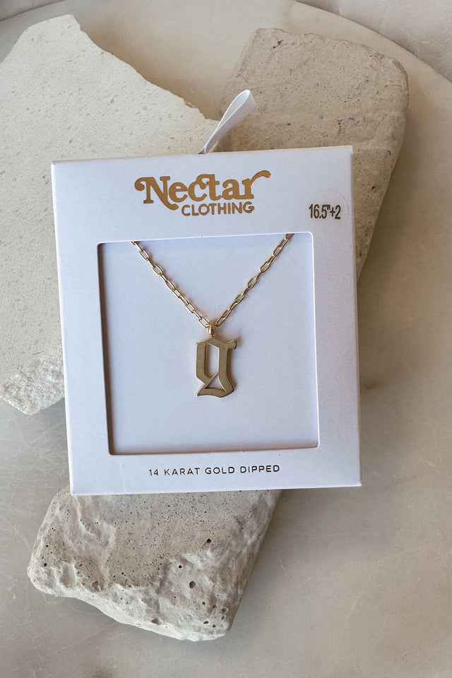 Dainty Letter Pendant Necklace