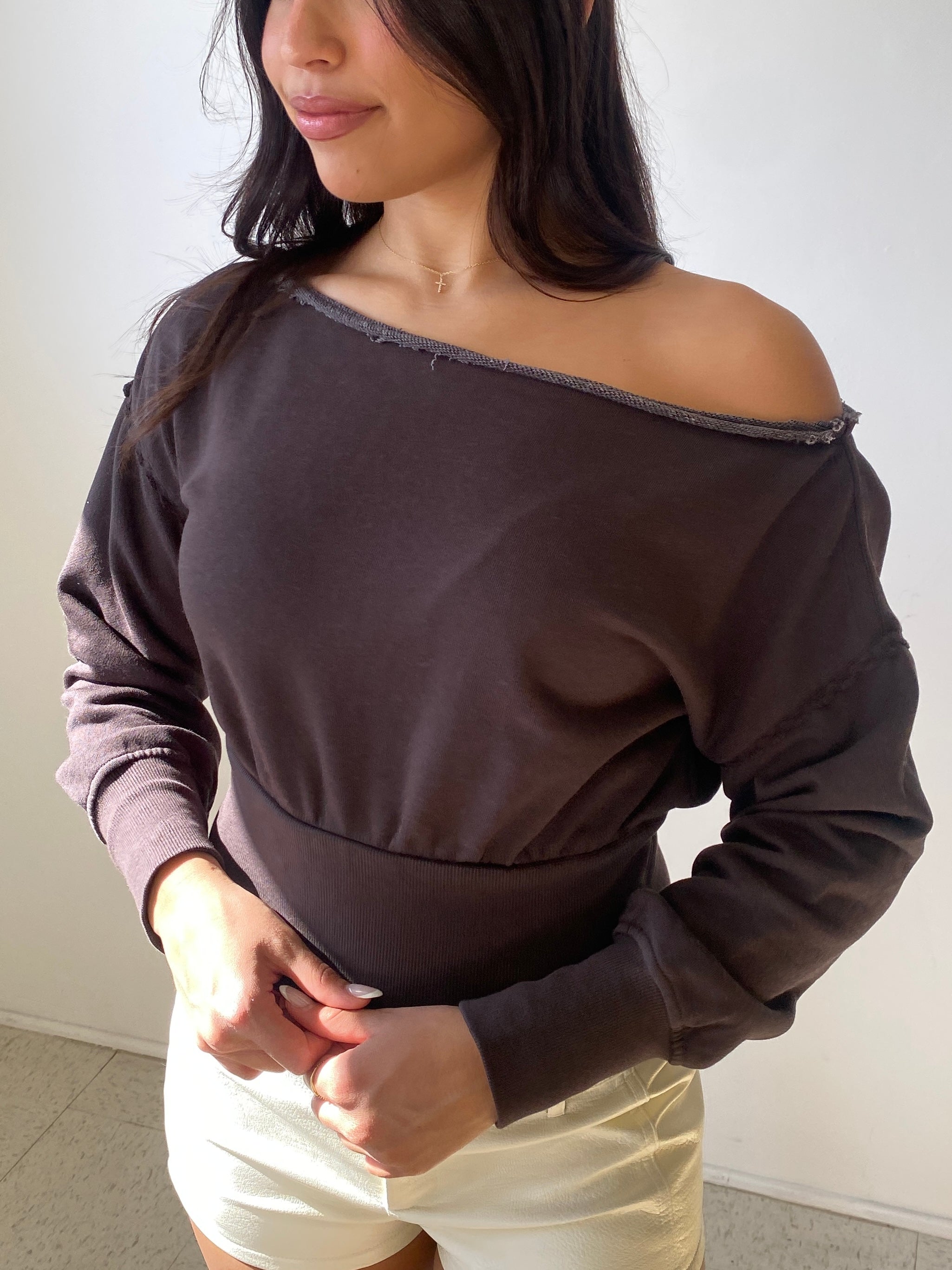 Off The Shoulder Sweatshirt