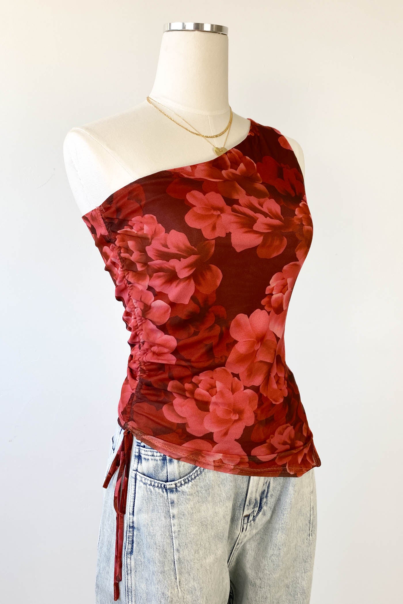 Asymmetrical Floral Top