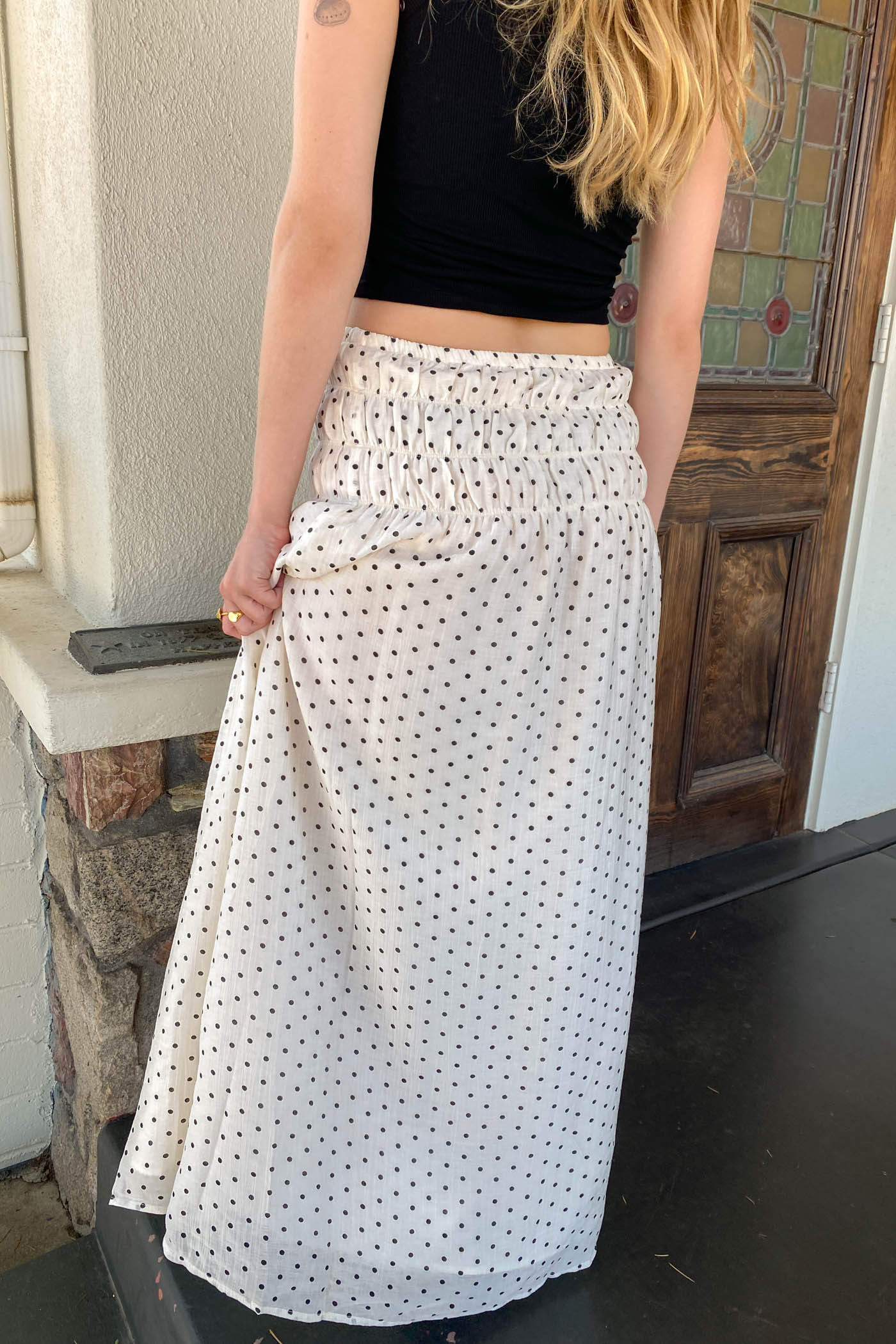 Swiss Dot Maxi Skirt