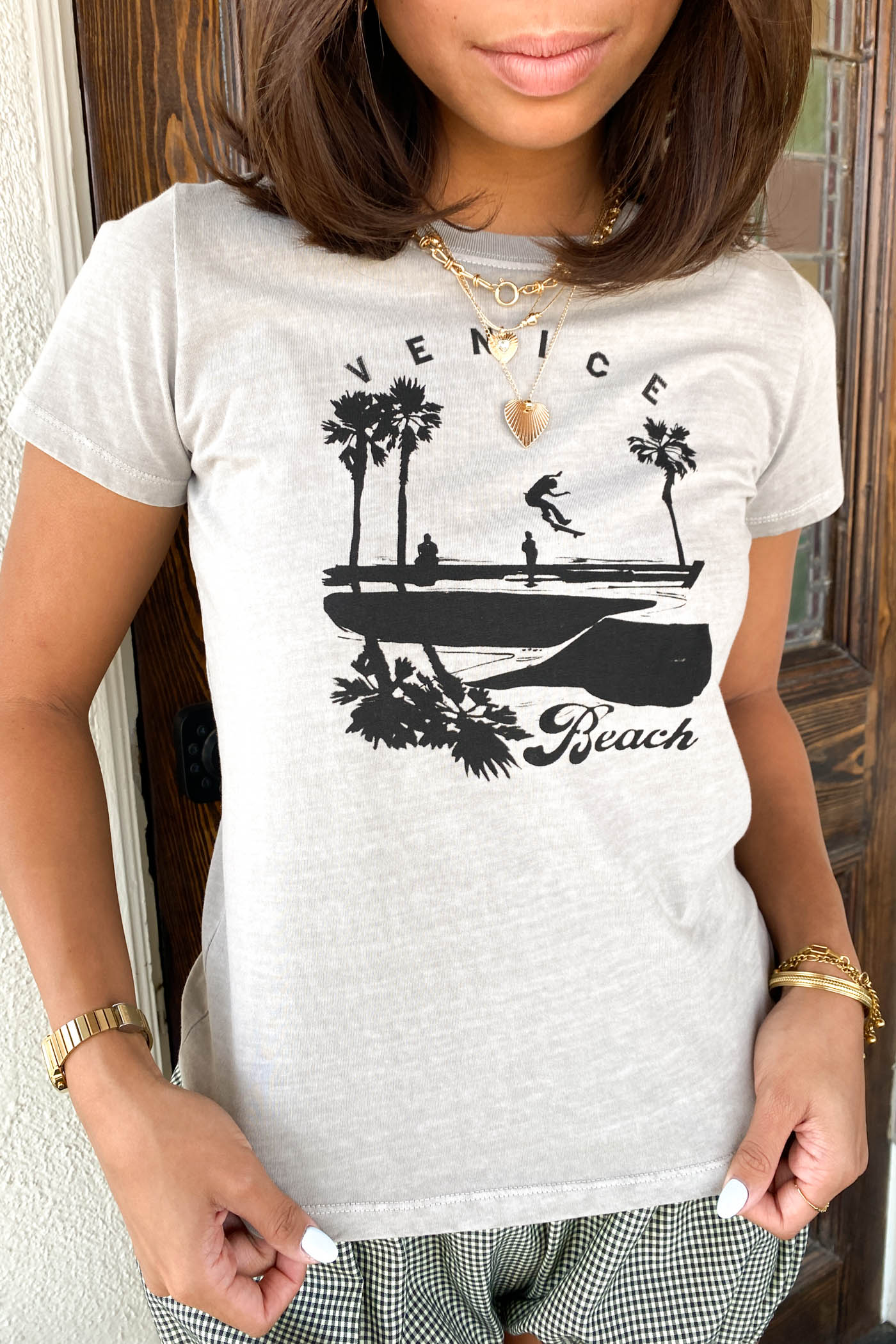 Venice Long Line Graphic Baby Tee