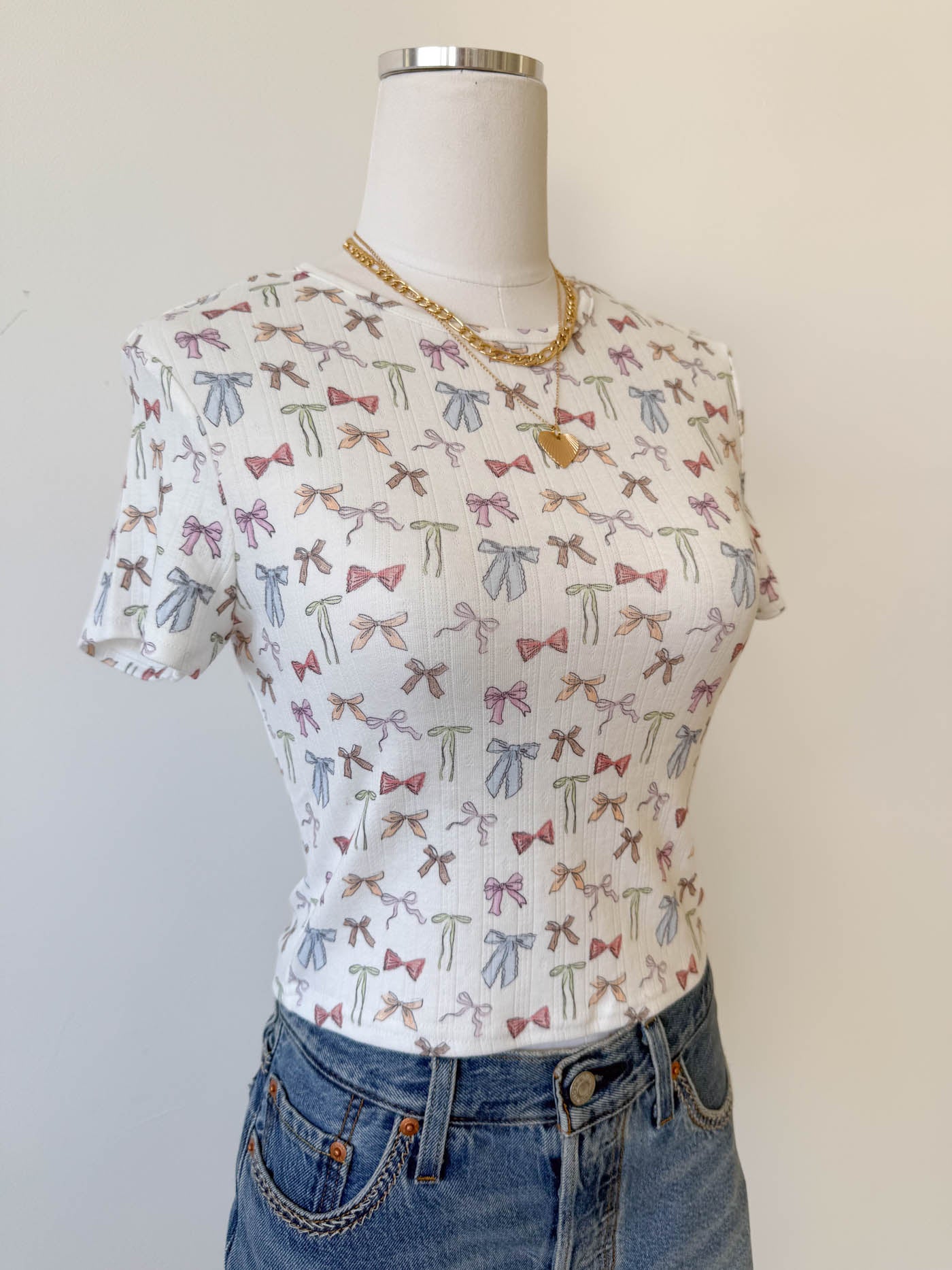Bow Print Baby Tee
