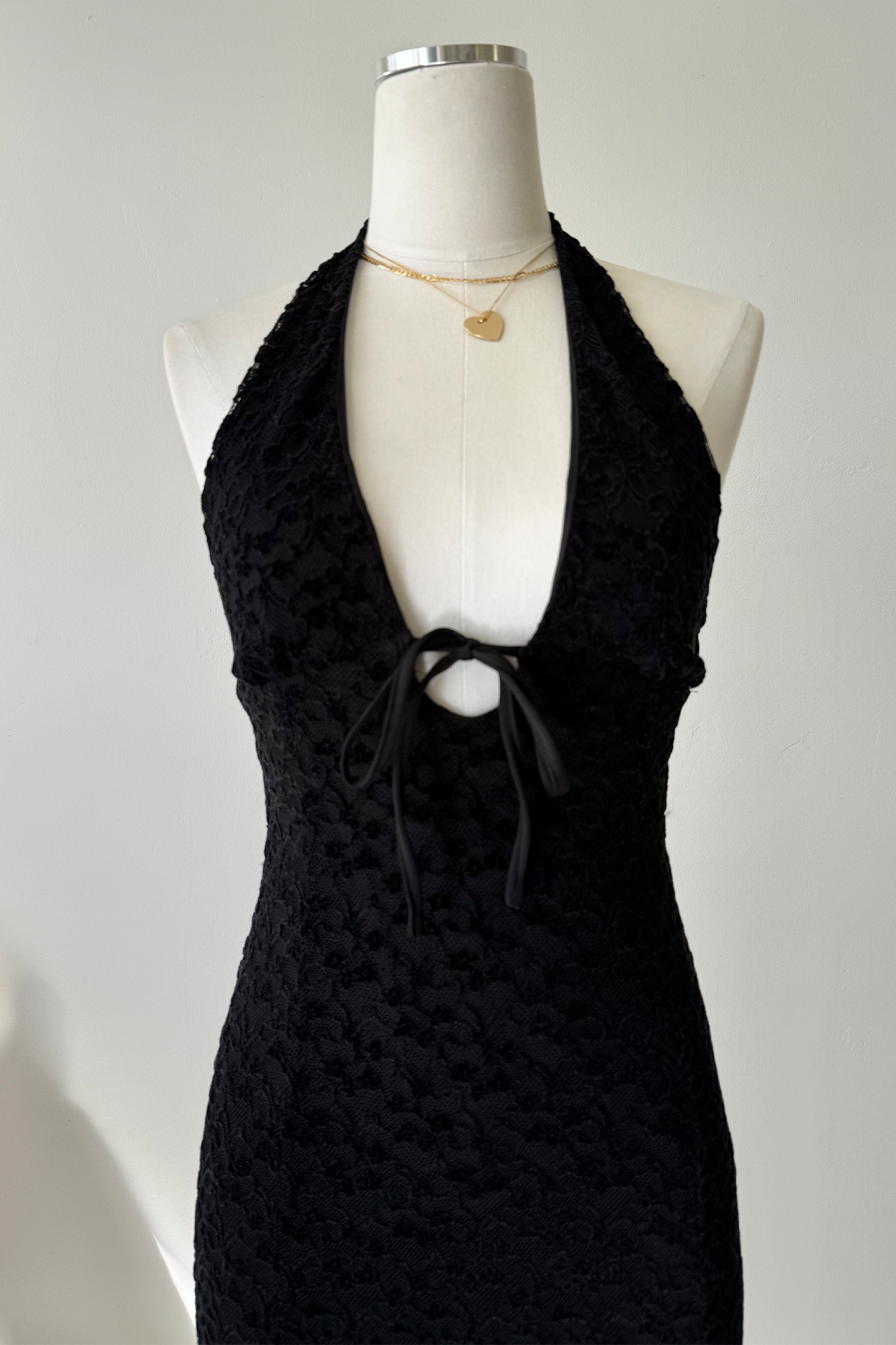 Lace Halter Midi Dress