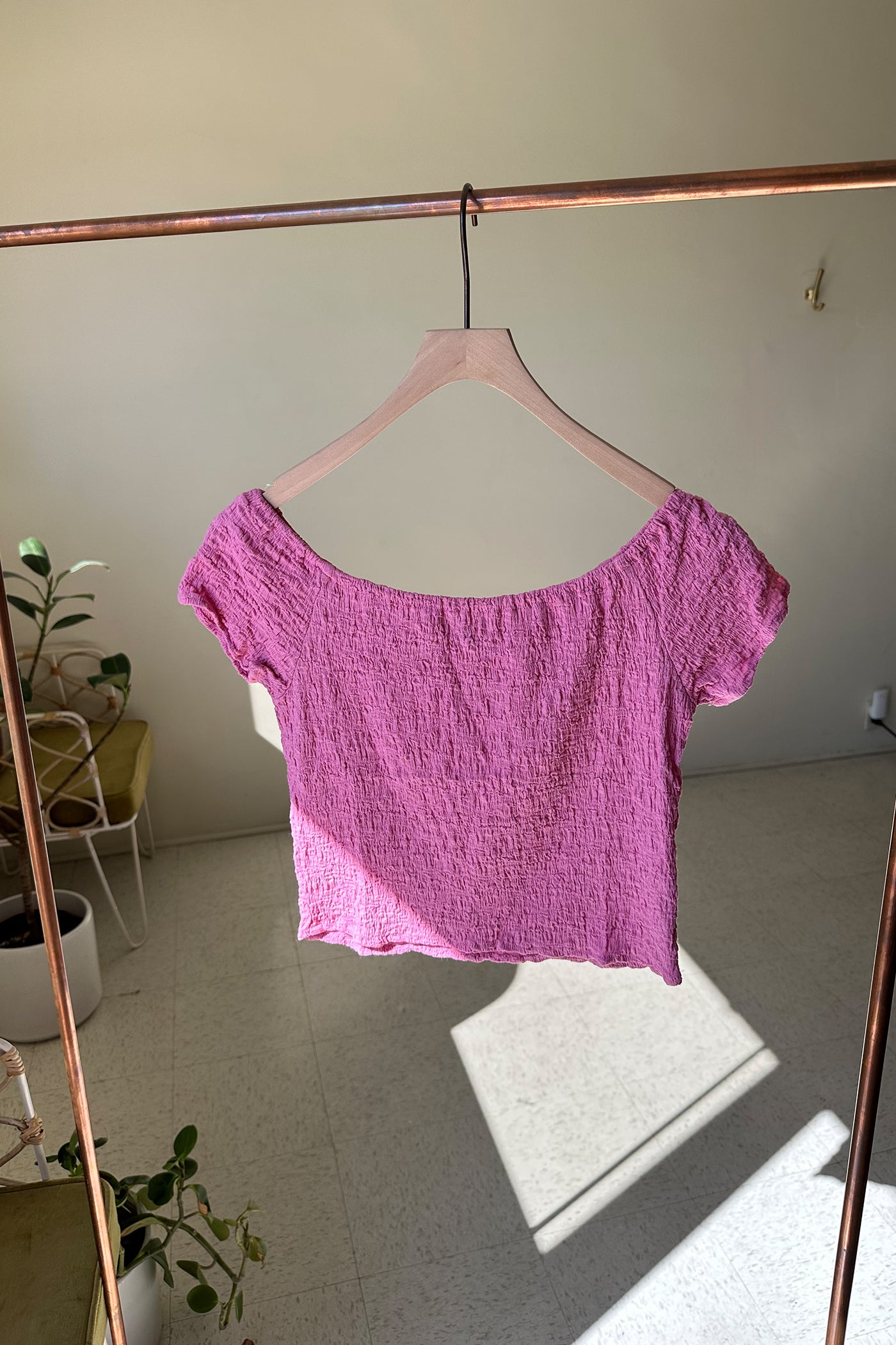 Smocked OTS Crop Top