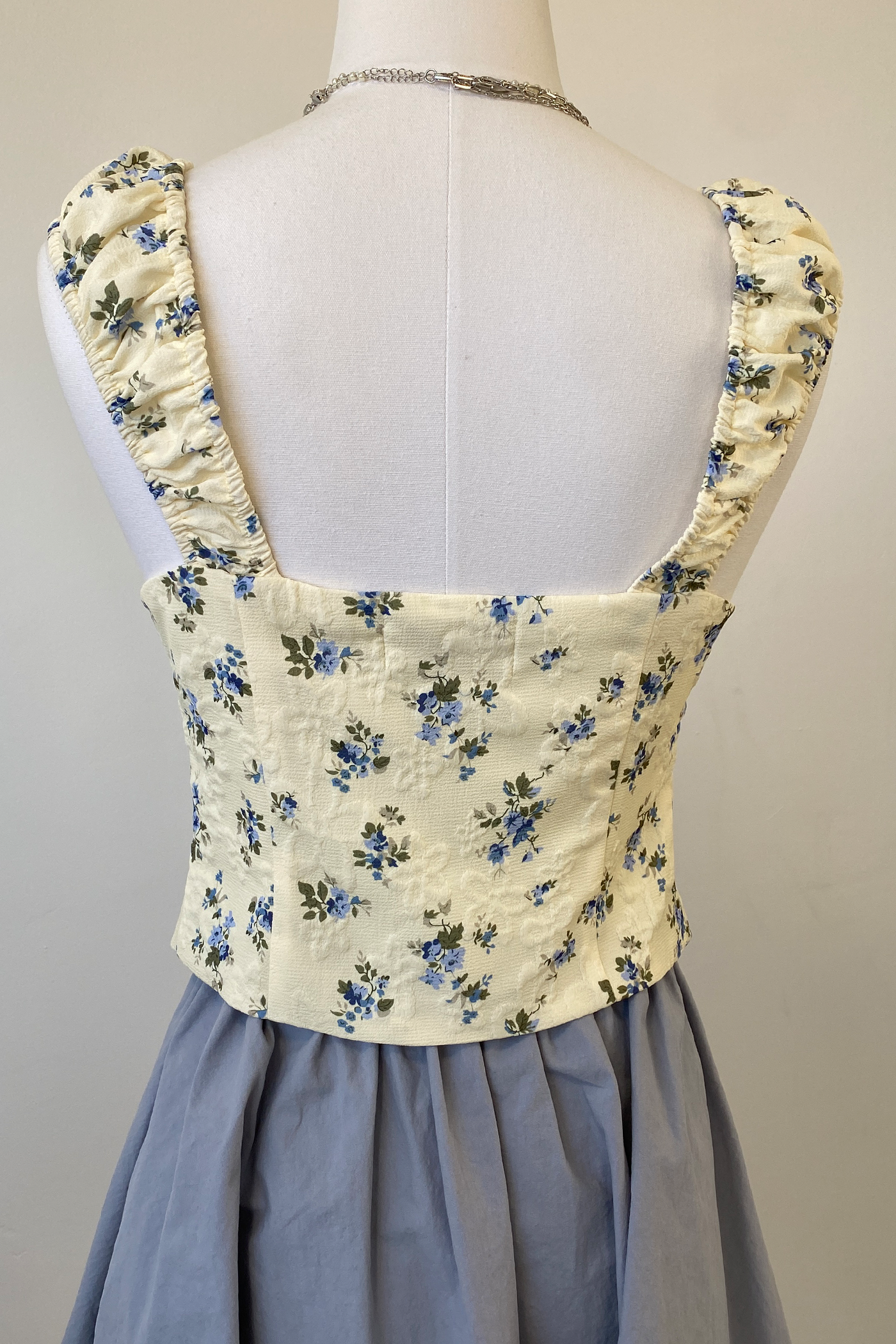 Floral Split Front Peasant Top