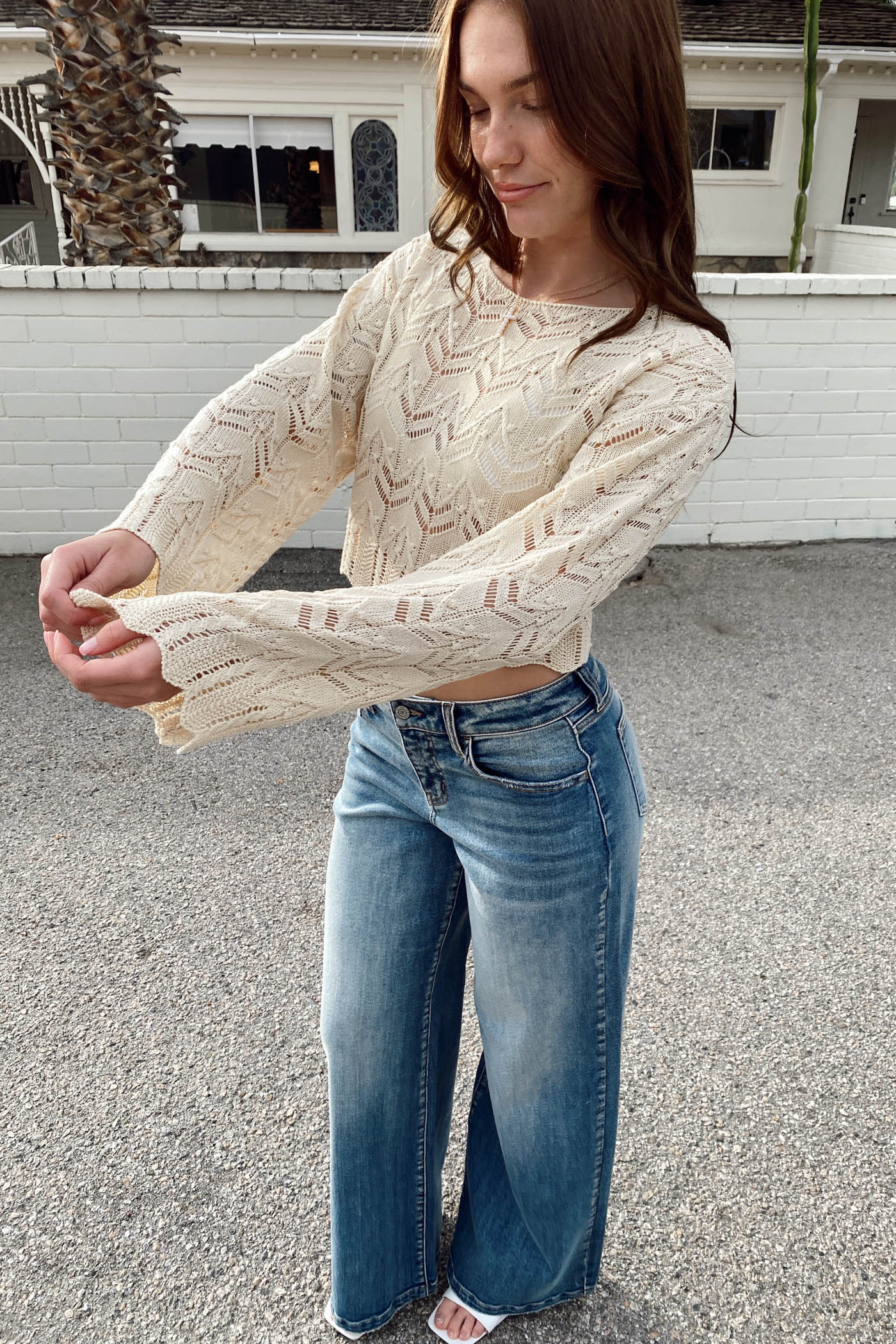 Crochet Long Sleeve Top