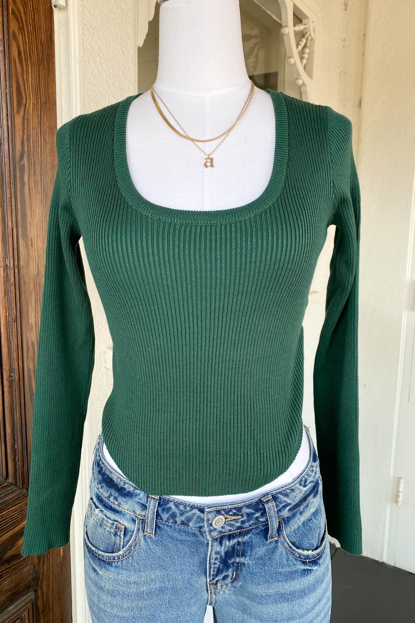 Ribbed Long Sleeve Top