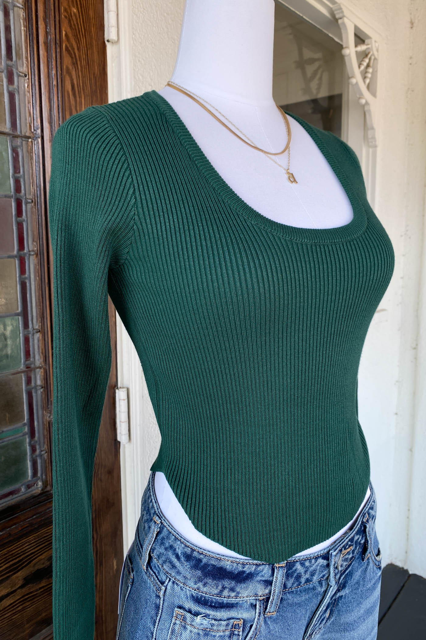 Ribbed Long Sleeve Top