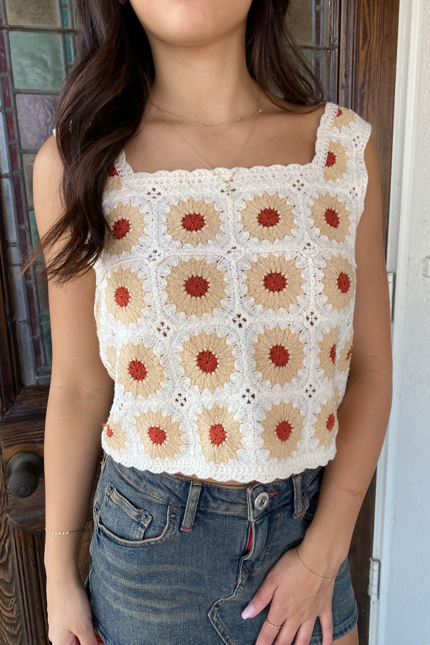 Sleeveless Crochet Top