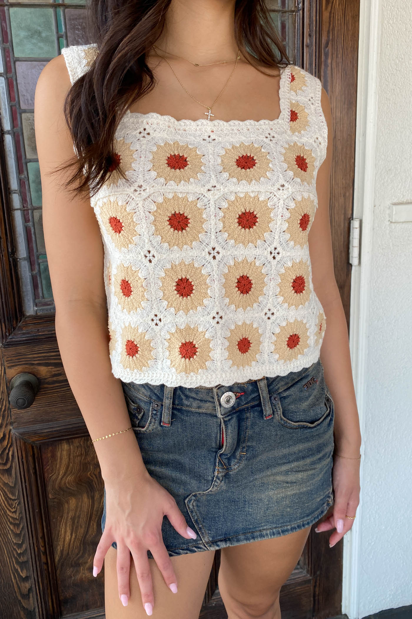 Sleeveless Crochet Top