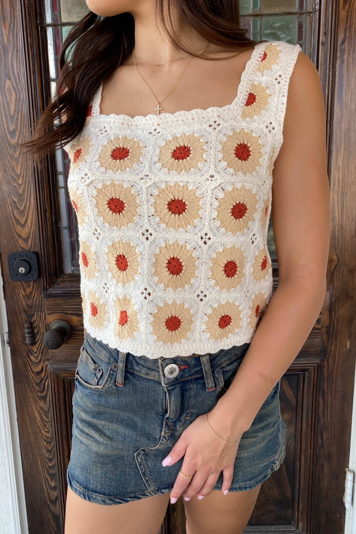 Sleeveless Crochet Top