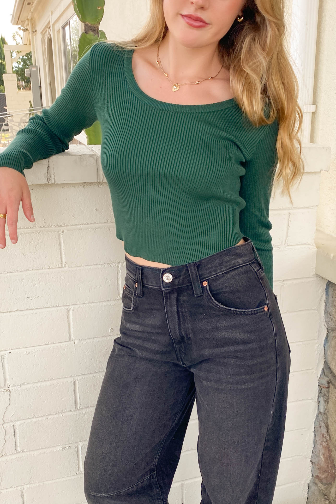 Ribbed Long Sleeve Top