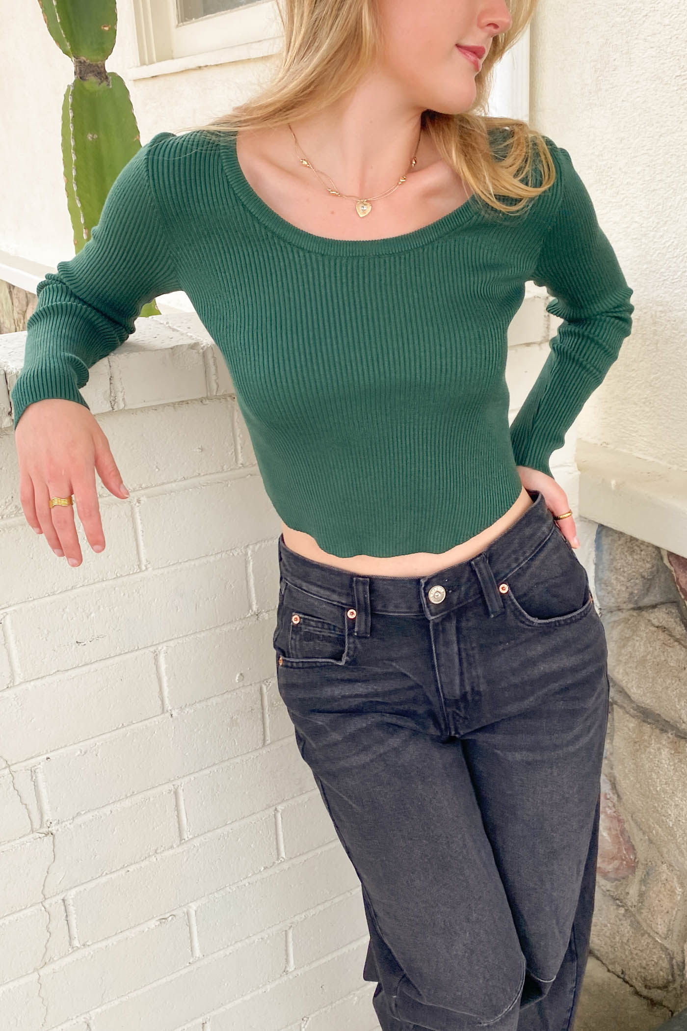 Ribbed Long Sleeve Top