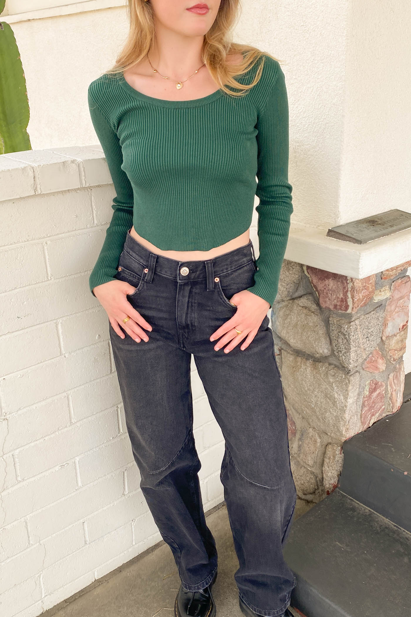 Ribbed Long Sleeve Top