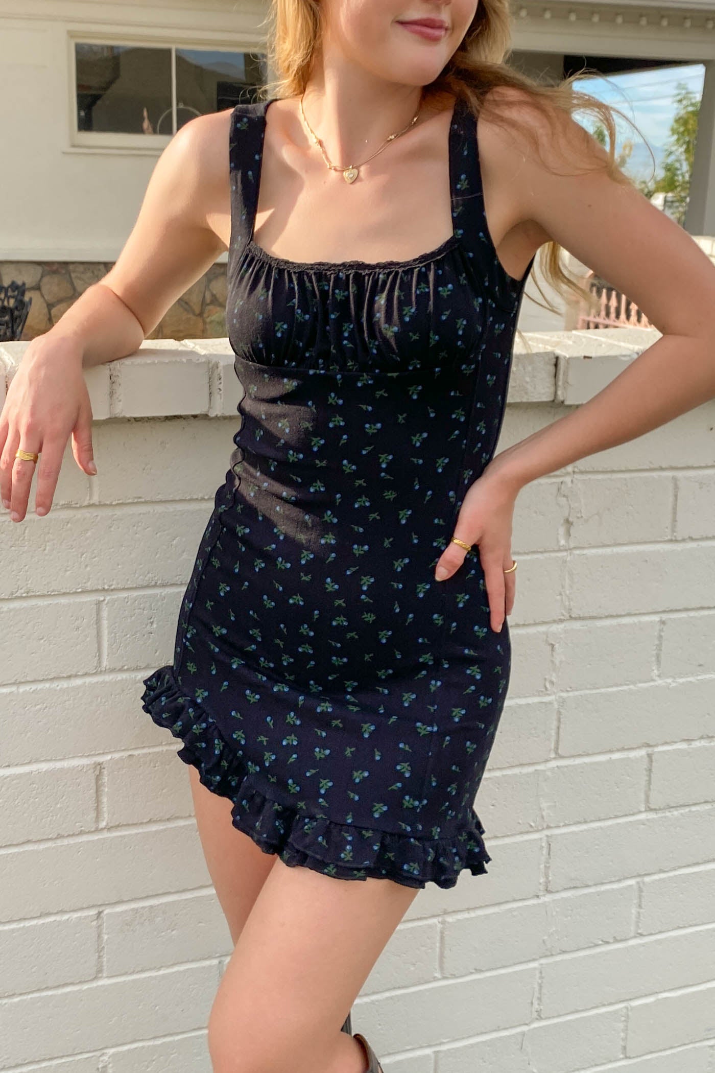 Ditsy Floral Sleeveless Dress