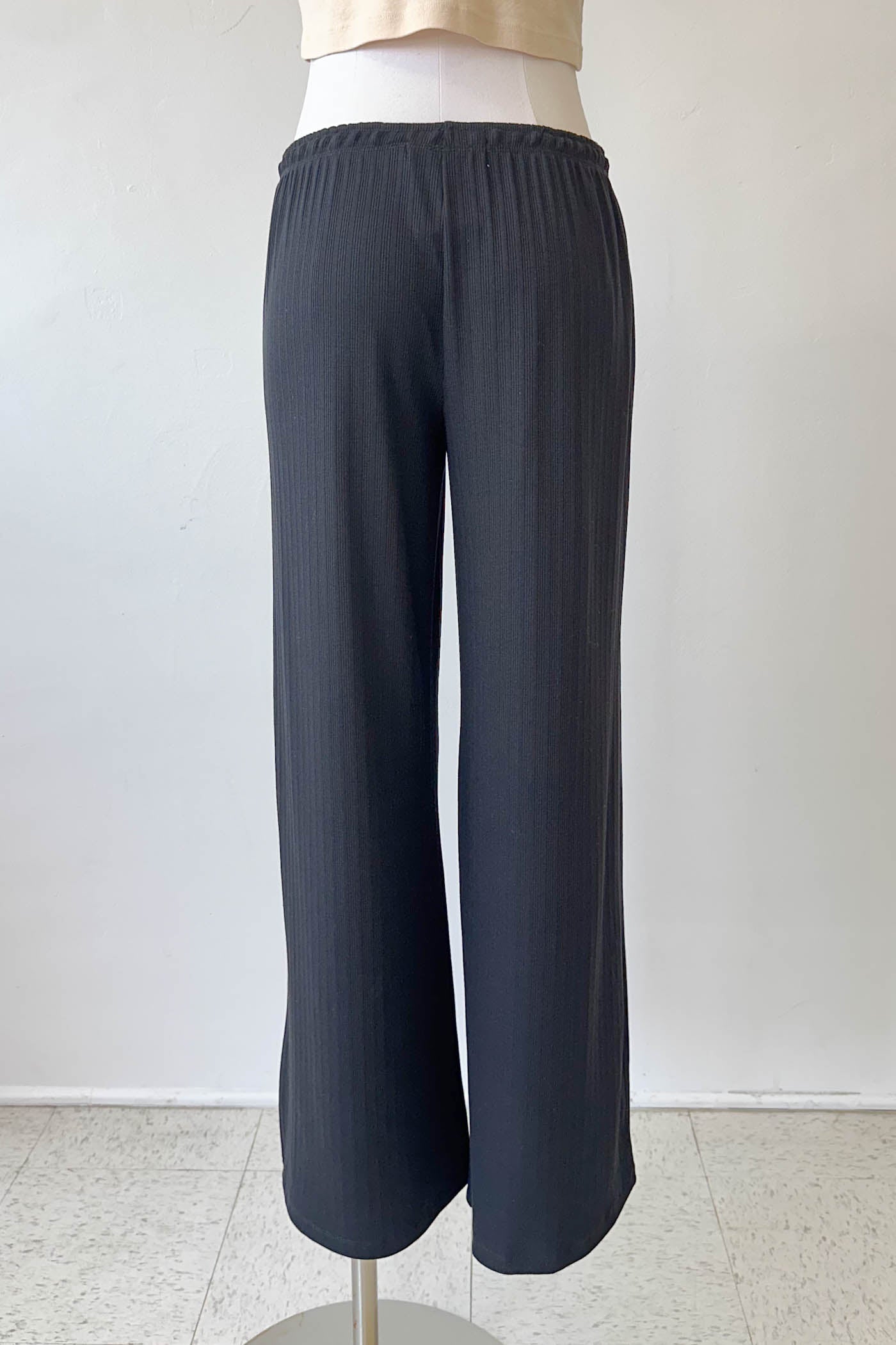 Wide Leg Ribbed Pants
