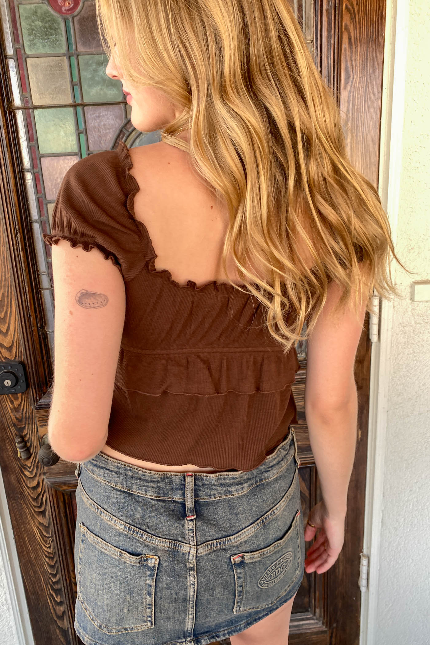 Split Front Babydoll Top